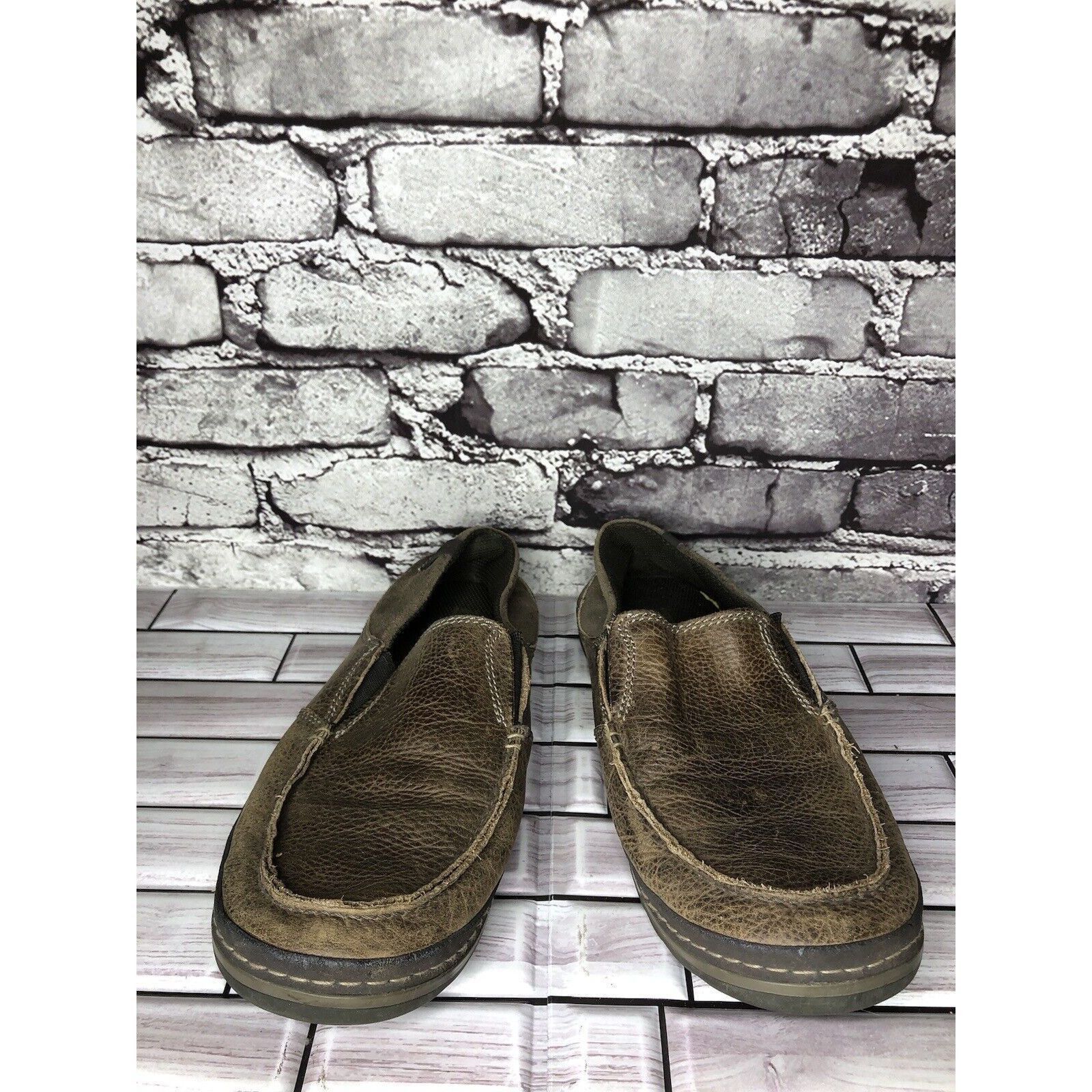 Teva Teva Clifton Creek Brown Leather Moc Toe Slip On Loafers Men Size US 8 / EU 41 - 14 Thumbnail