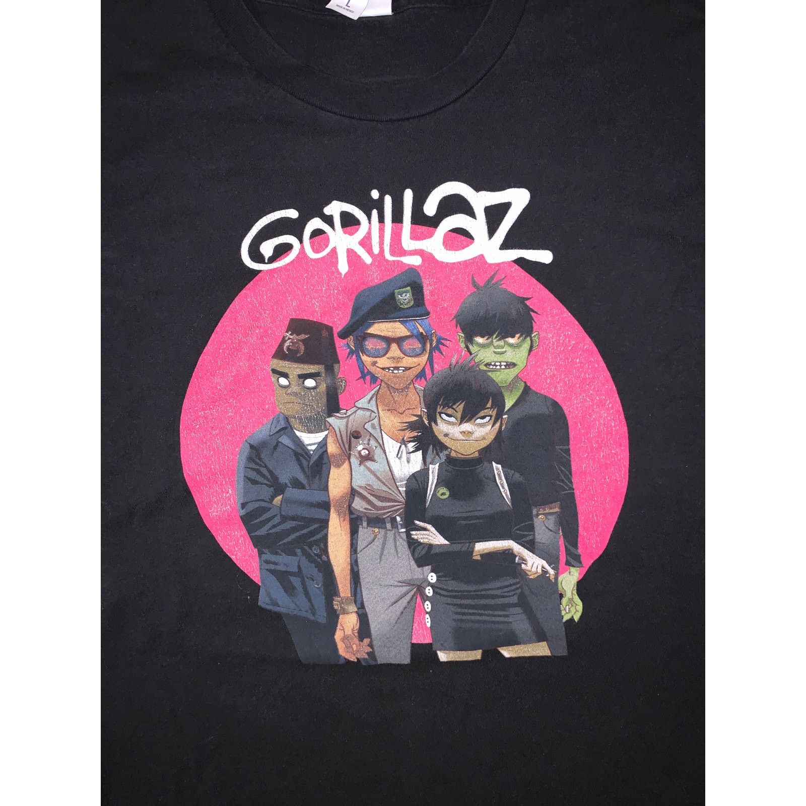 Band Tees Gorillaz Band T Shirt Large Black Y2K Anime Tultex Mexico Size US L / EU 52-54 / 3 - 1 Thumbnail