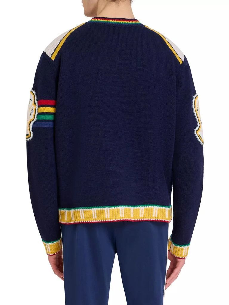 Casablanca os11x0725 Venus As A Boy Fraternity Wool V-Neck Sweater Size US XL / EU 56 / 4 - 5 Thumbnail