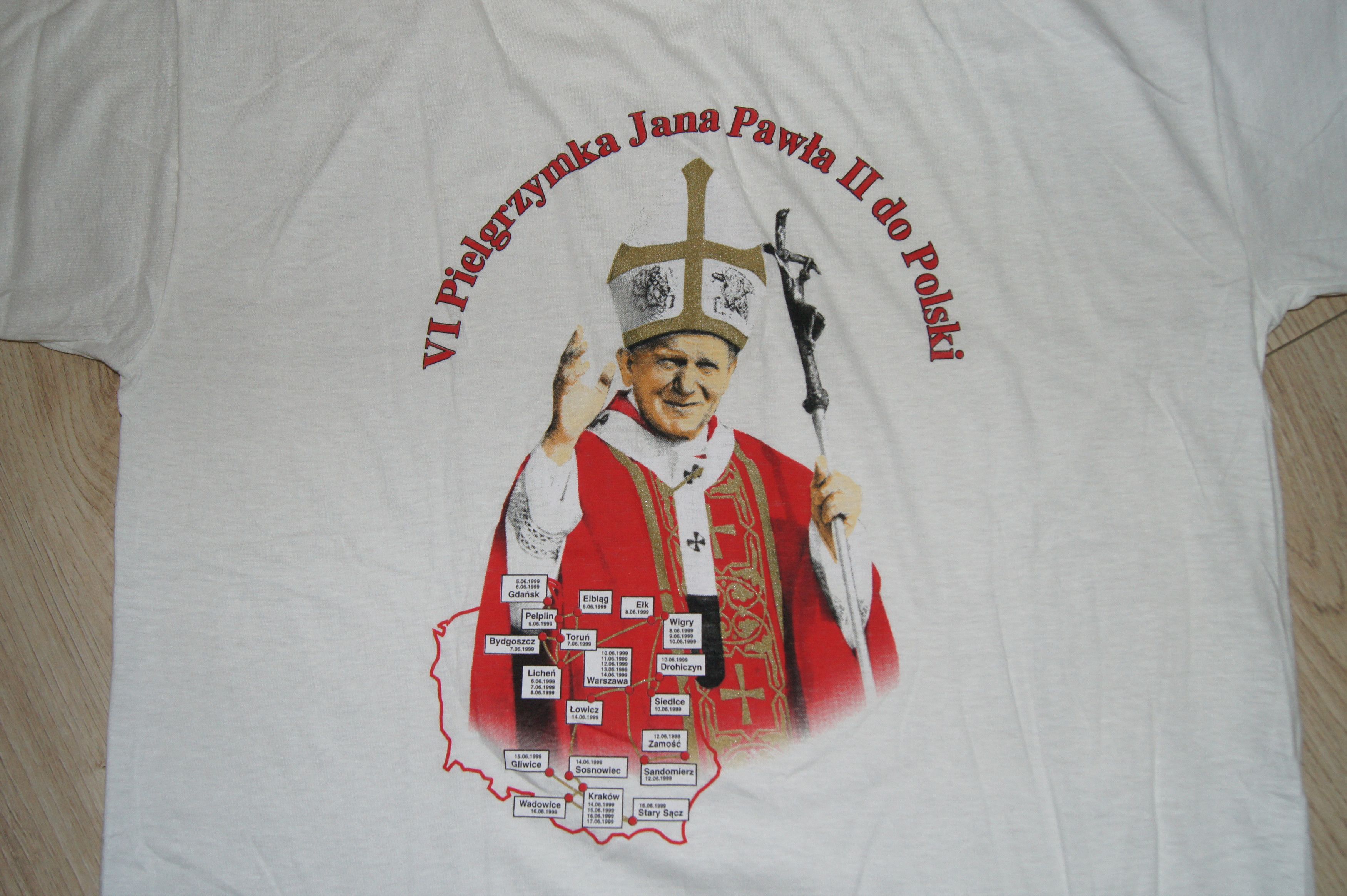 Vintage Pope John Paul II T-shirt Polish Edition Vintage 1997 ! Size US XL / EU 56 / 4 - 4 Thumbnail
