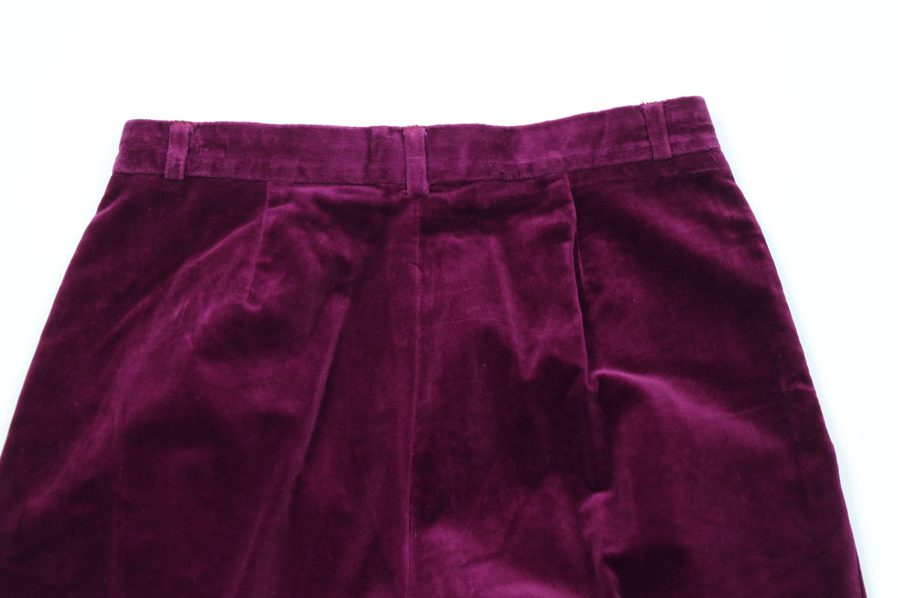 Vintage Vintage 90s Streetwear Wide Leg Velvet Velour Pants Purple Size 36" / US 14 / IT 50 - 11 Thumbnail