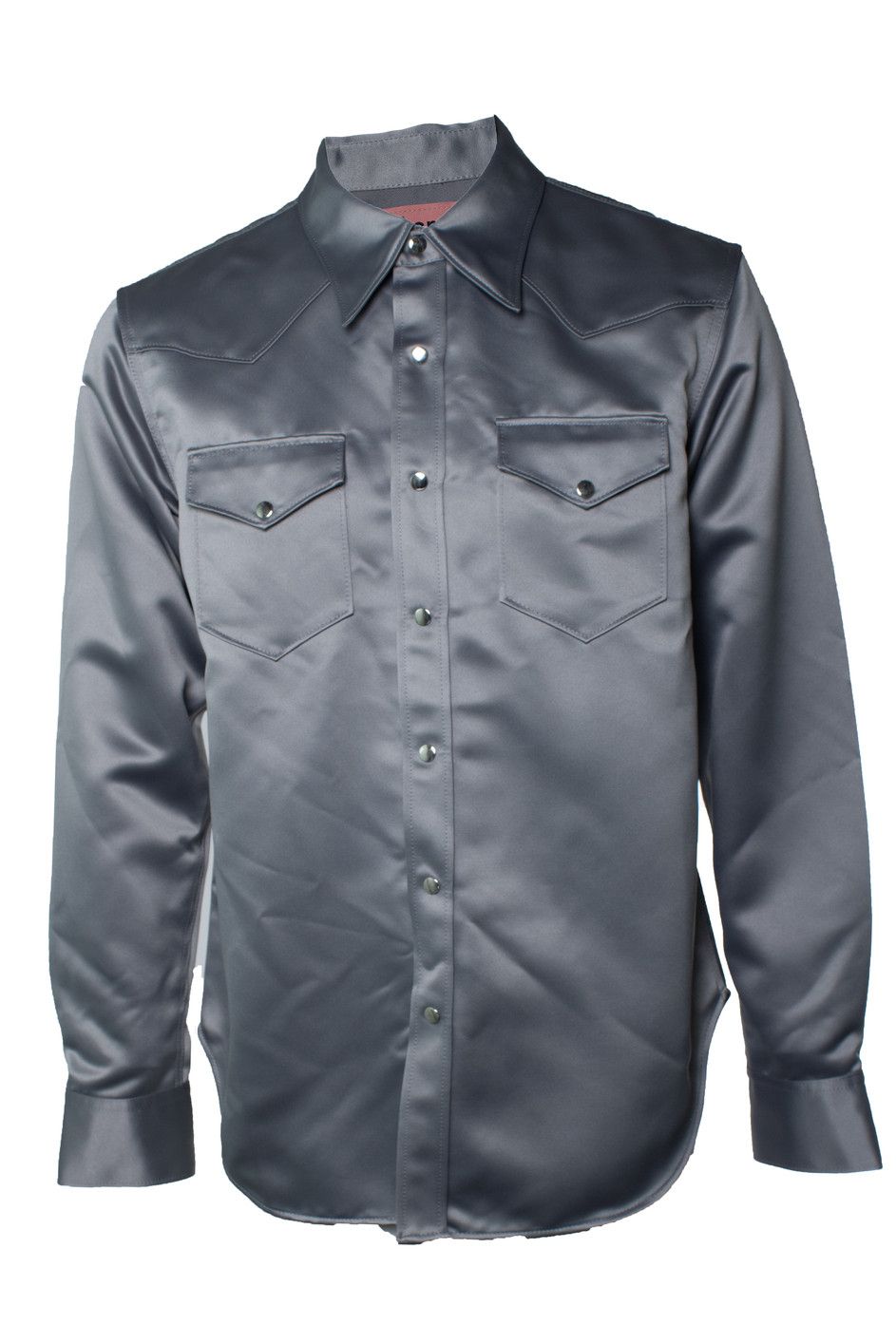 Acne Studios Acne studios, Satin western shirt in grey Size US L / EU 52-54 / 3 - 1 Thumbnail