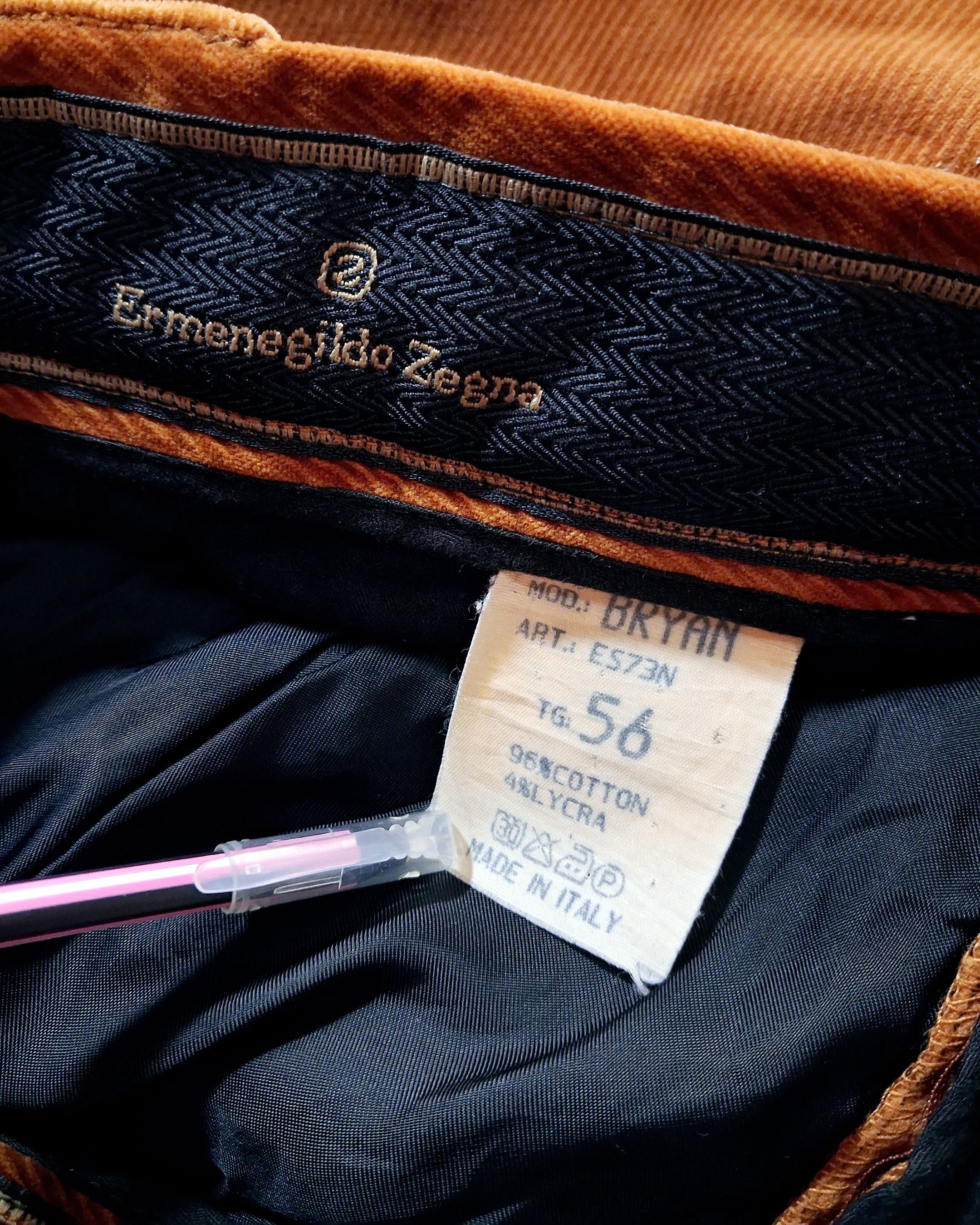 Ermenegildo Zegna ERMENEGILDO ZEGNA GOLDEN BROWN CORDUROY PANTS MADE IN ITALY Size US 37 - 9 Thumbnail