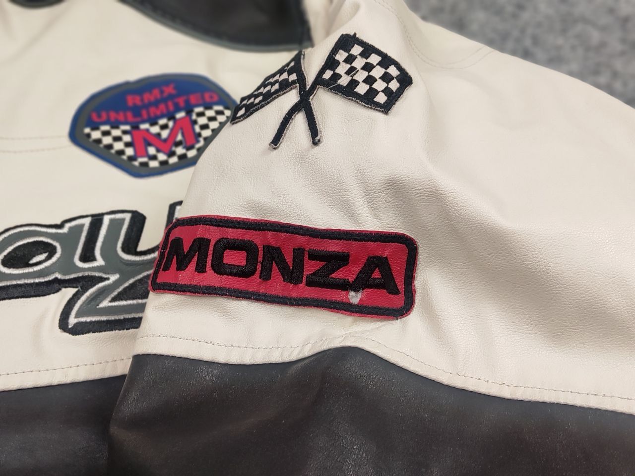 Vintage Vintage Speedway Monza Racing Moto Leather Style Jacket Size US XL / EU 56 / 4 - 18 Thumbnail