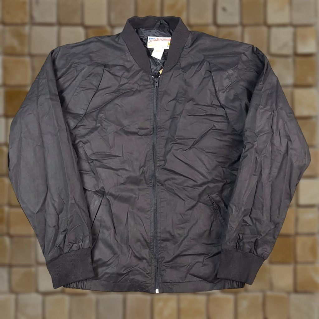 Vintage VINTAGE Sahara Windbreaker Jacket Women's Size S Black Full Zip Up Bomber 90s Biker Size S / US 4 / IT 40 - 1 Thumbnail