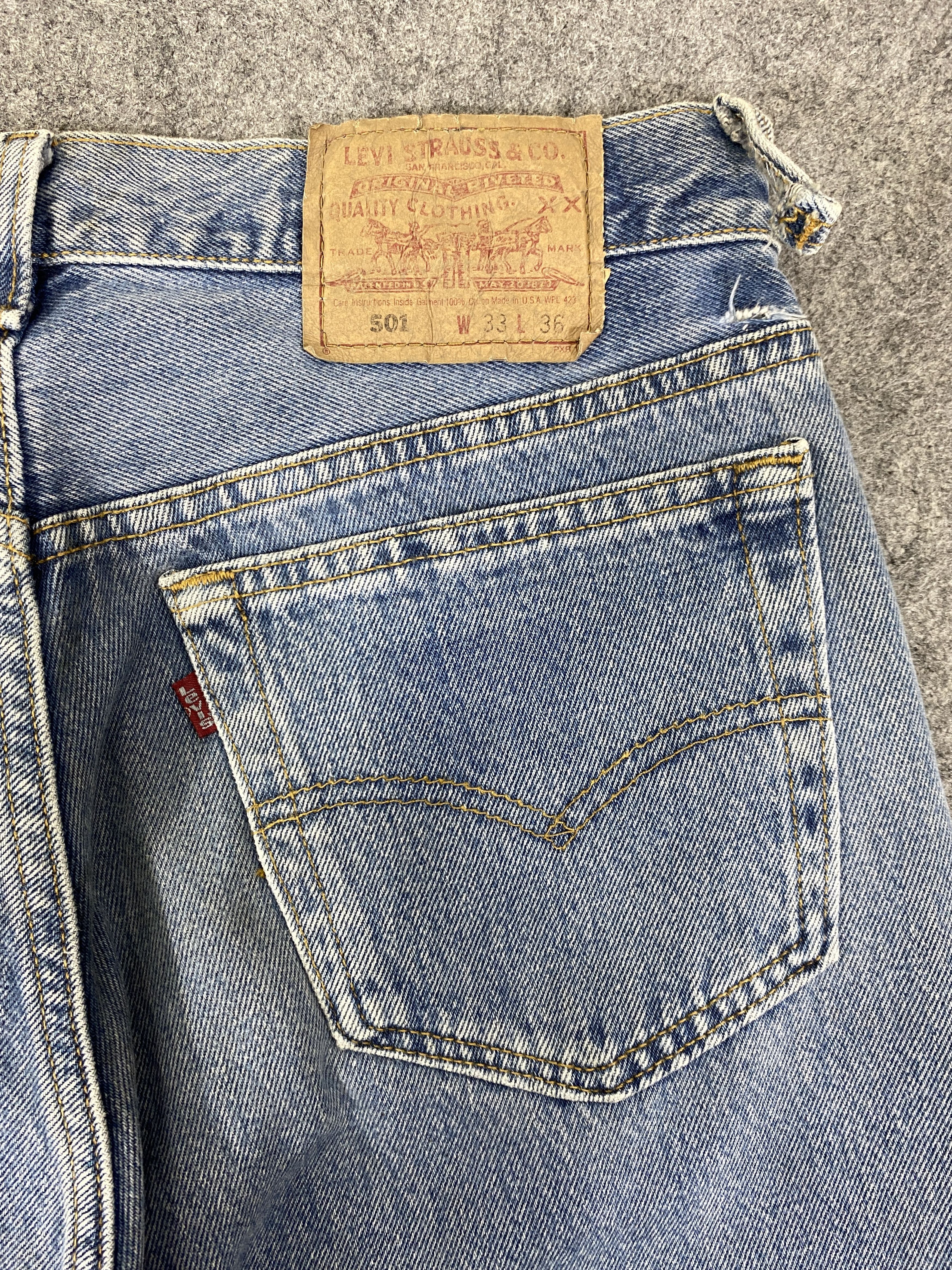 Levi's Blue Wash Vintage Levi's 501 Jeans 31x29 Denim - JN3299 Size US 31 - 11 Thumbnail