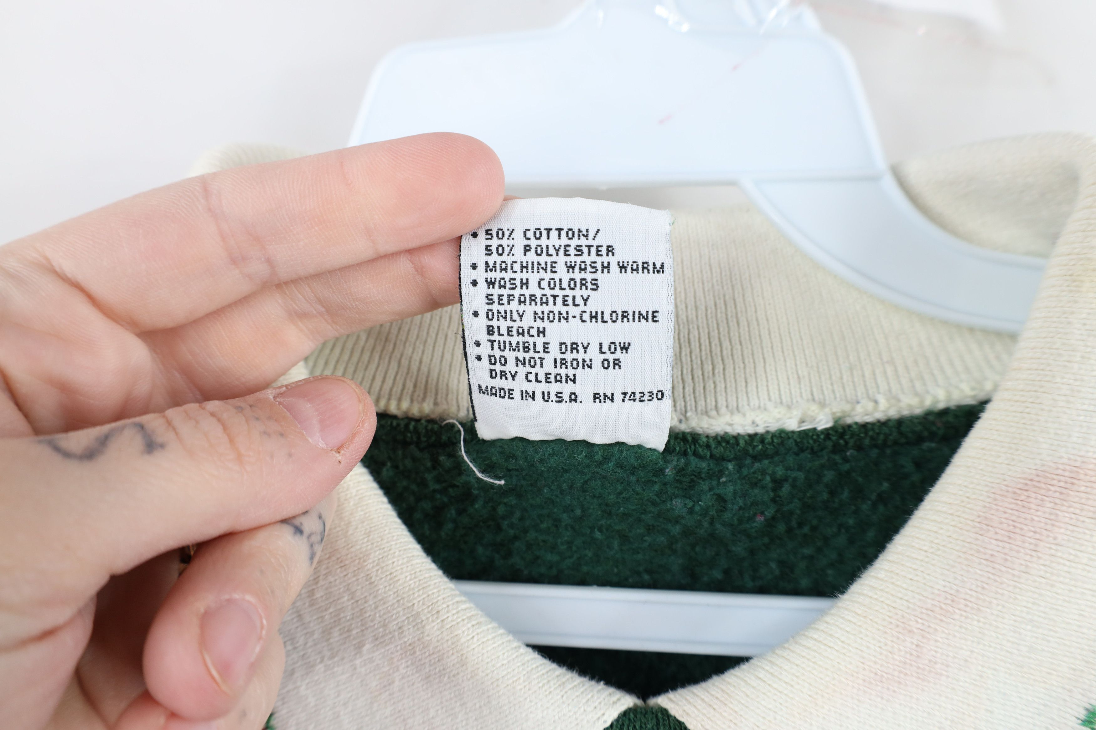Vintage Vintage 90s Country Farmhouse Apple Collared Sweatshirt USA Size XL / US 12-14 / IT 48-50 - 7 Thumbnail