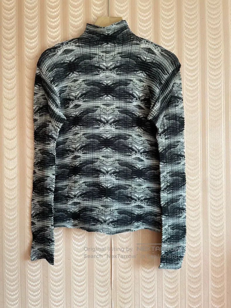 Issey Miyake Issey Miyake Ink-wash Pleated Long Sleeve Top Size S / US 4 / IT 40 - 1 Thumbnail
