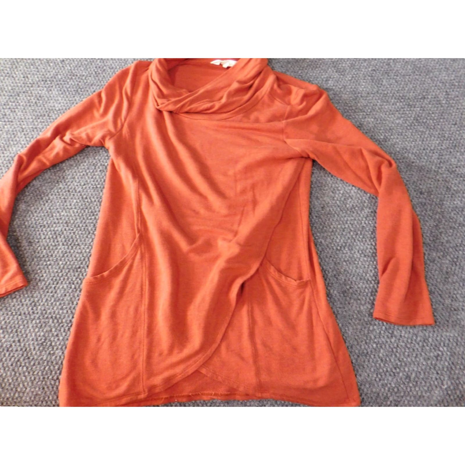 Vintage Magnolia Grace Womens Sweater Medium Orange Crew Neck Long Sleeve Pullover Knit Stretch Casual Winter Classic M Size M / US 6-8 / IT 42-44 - 2 Thumbnail