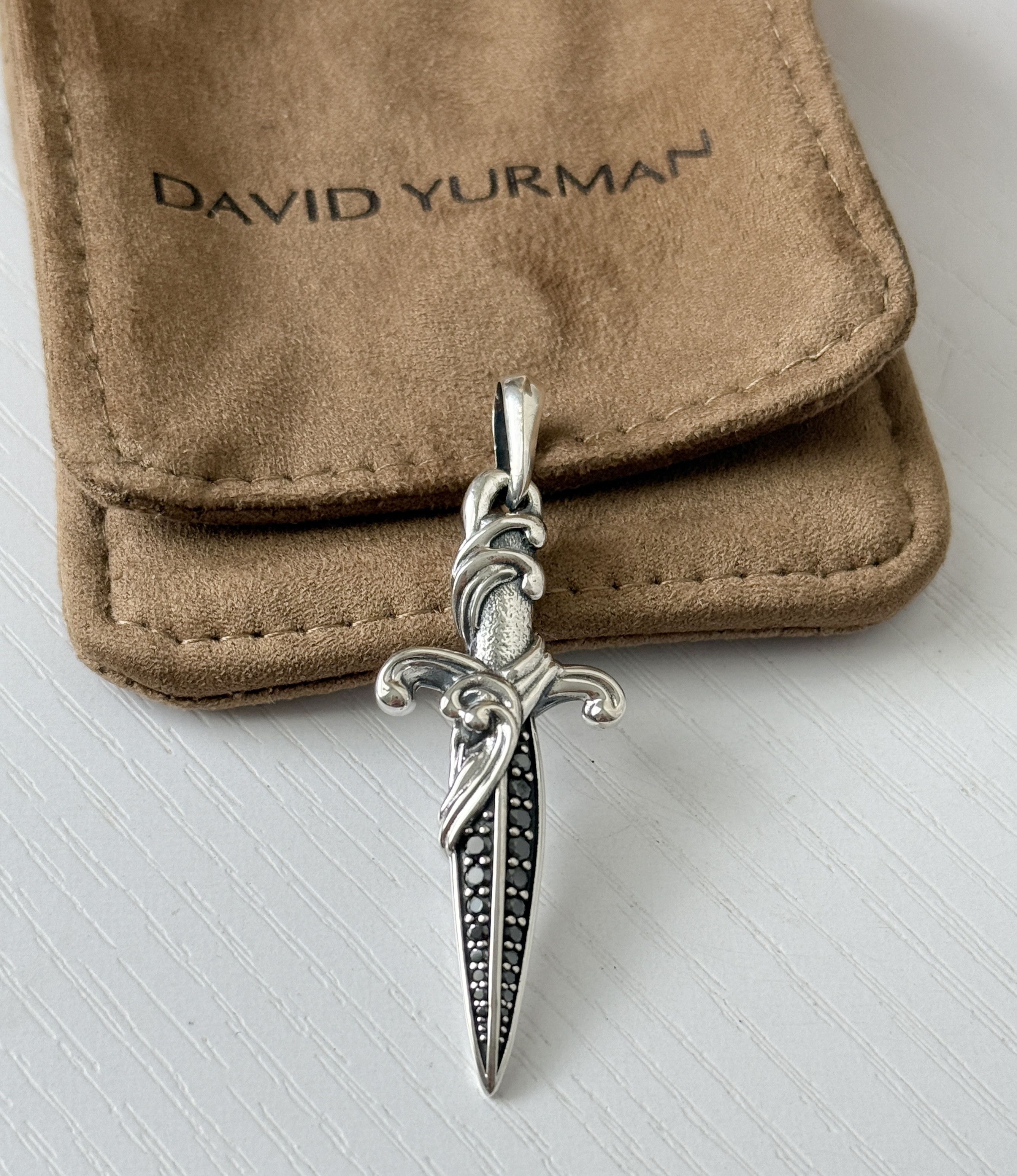 David Yurman david yurman sterling silver black diamond dagger pendant Size ONE SIZE - 1 Thumbnail