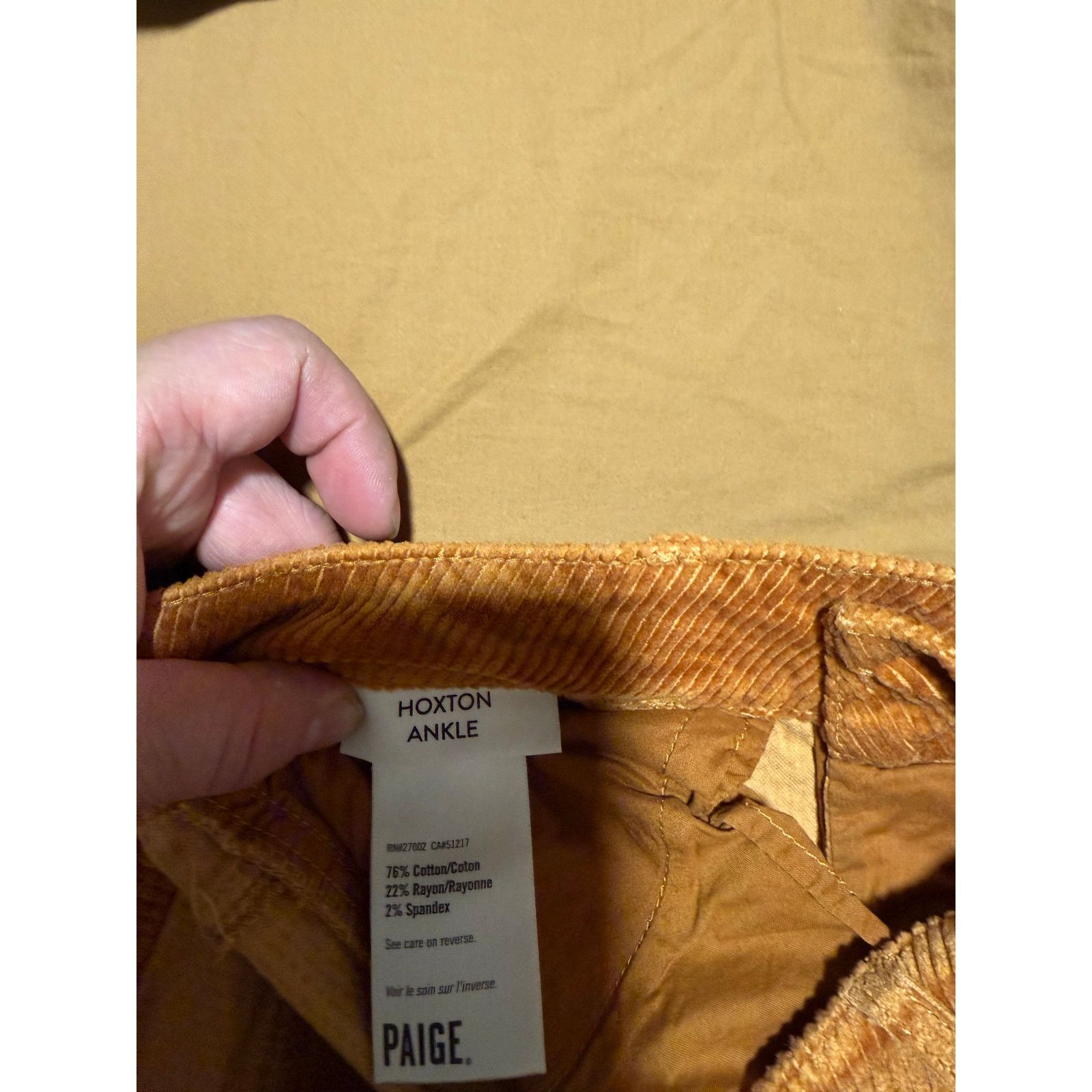 Paige Paige Burnt Orange Corduroy Jeans Huxton Ankle size 28 Size 28" / US 6 / IT 42 - 7 Thumbnail