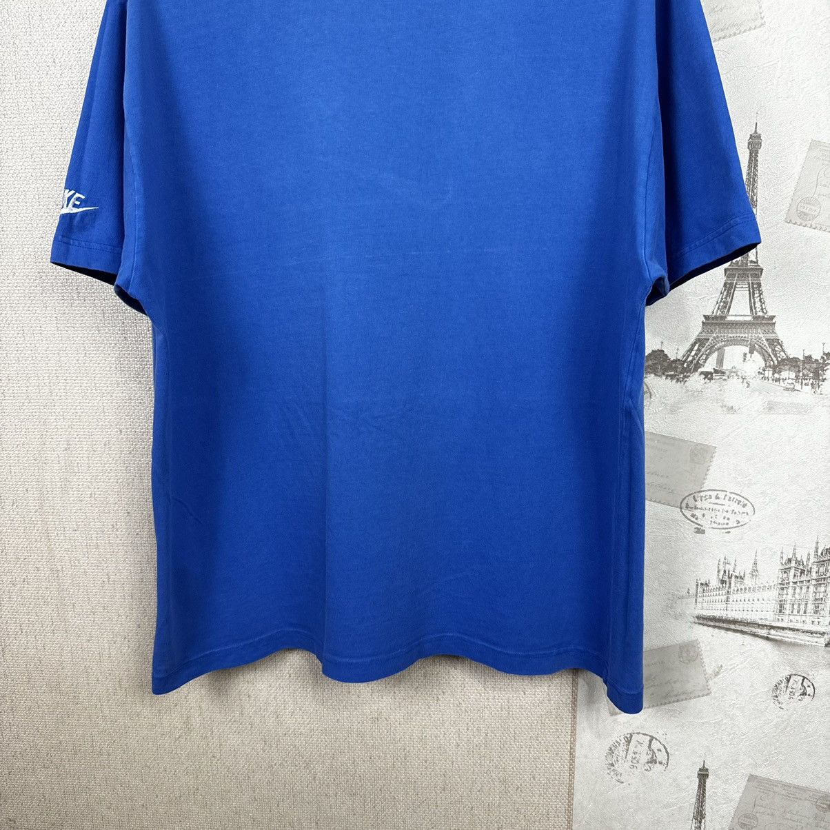 Nike × Vintage Vintage 90s Nike Premier T shirt Blue Centre Logo M Size US M / EU 48-50 / 2 - 21 Thumbnail