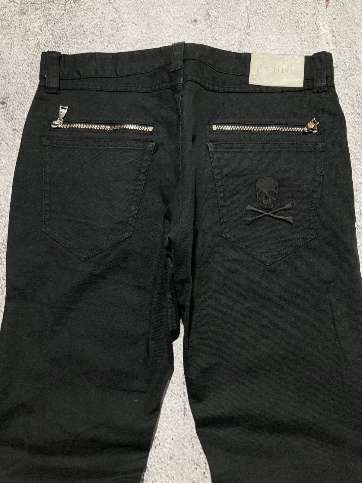 Japanese Brand 2000s Loveless Skull Patch Logo Punk Gothic Vkei Style Pants Size US 32 / EU 48 - 3 Thumbnail