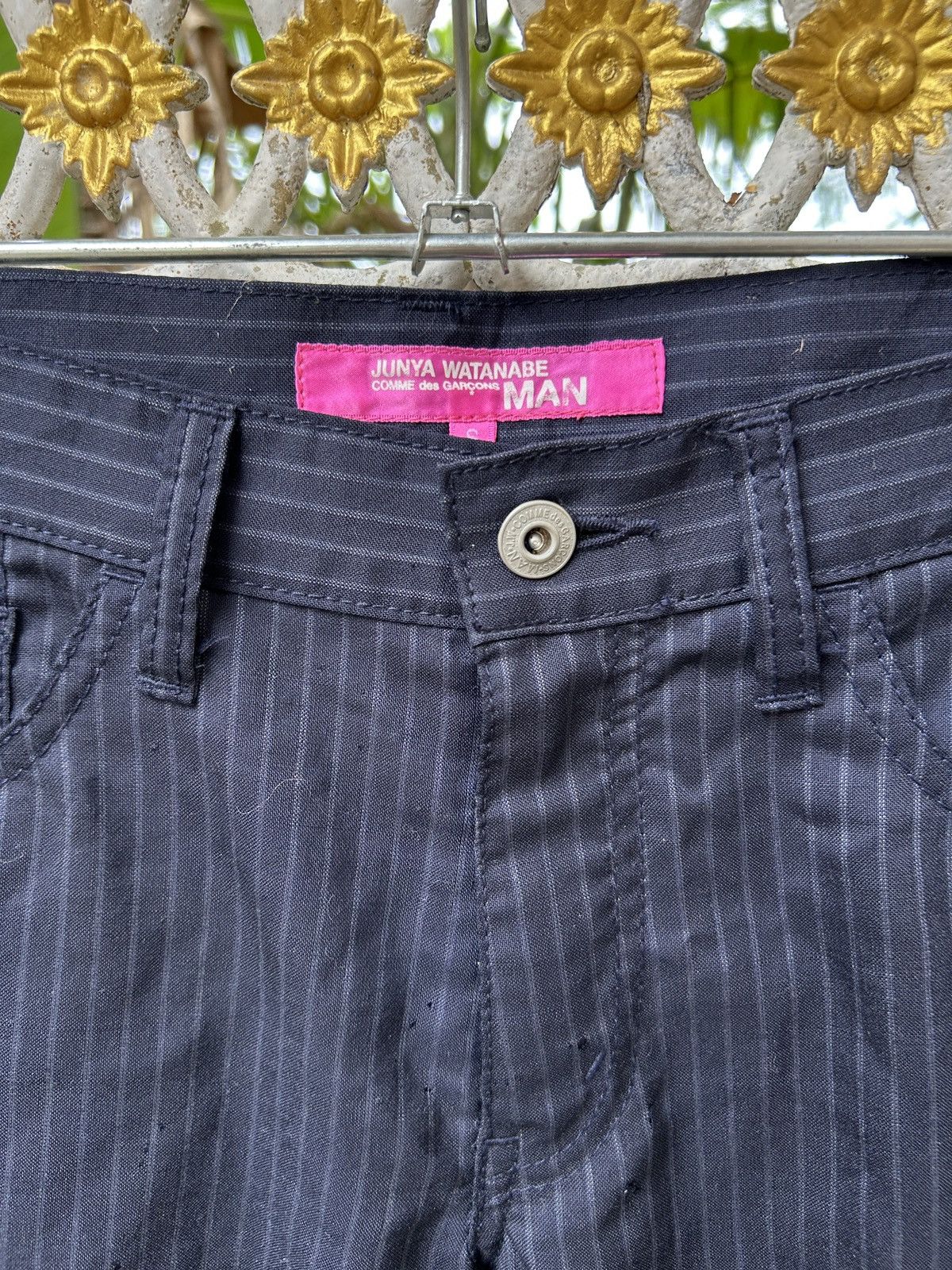 Junya Watanabe Junya Watanabe Man COMME des GARCONS MAN Pink Striped Pants Size US 30 / EU 46 - 3 Thumbnail