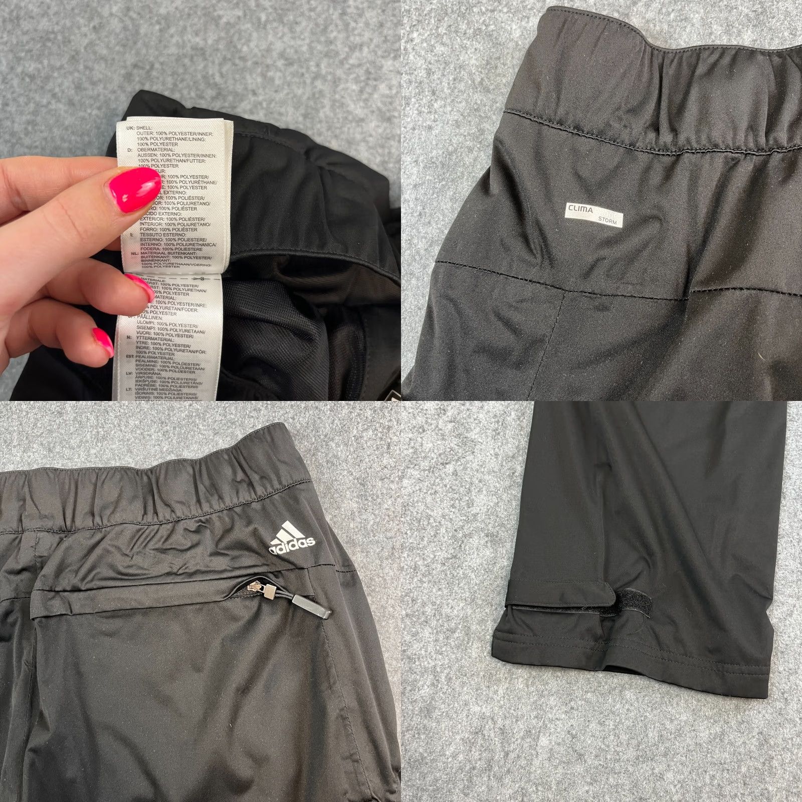 Adidas Adidas Clima Proof Womens Golf Trousers Pants Straight UK 14 Black Waterproof Size 36" / US 14 / IT 50 - 9 Thumbnail