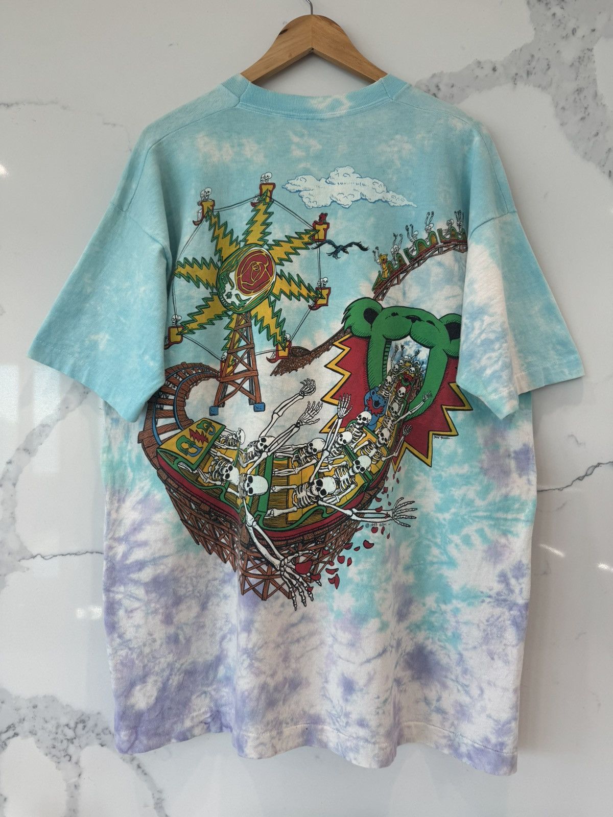 Grateful Dead Vintage 1993 Grateful Dead Liquid Blue Band Tee T Shirt Size US XL / EU 56 / 4 - 5 Thumbnail