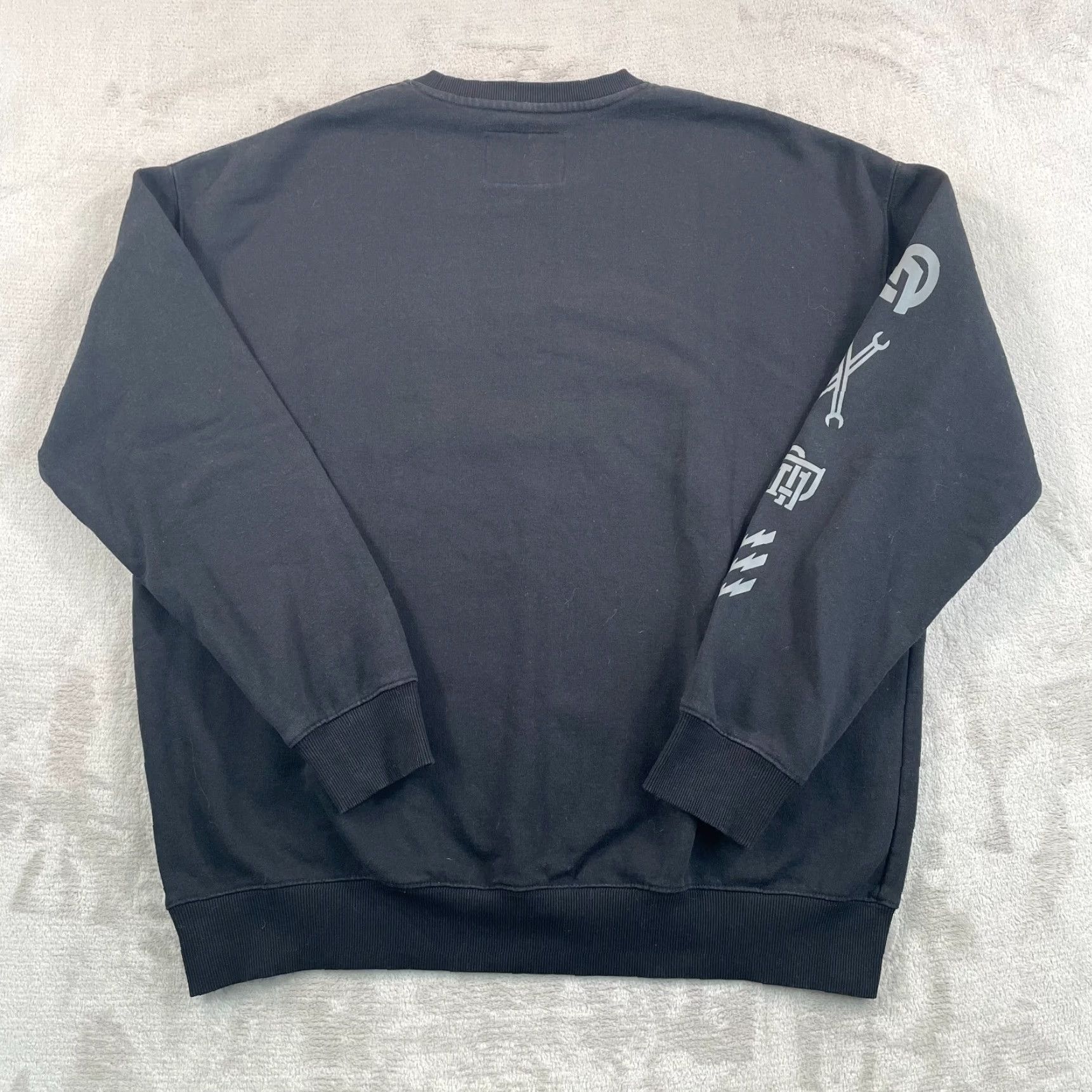 Logo 7 Dixxon Ground Up Custom Fleece Sweatshirt Men XL Black Center Logo Long Sleeve Size US XL / EU 56 / 4 - 4 Thumbnail