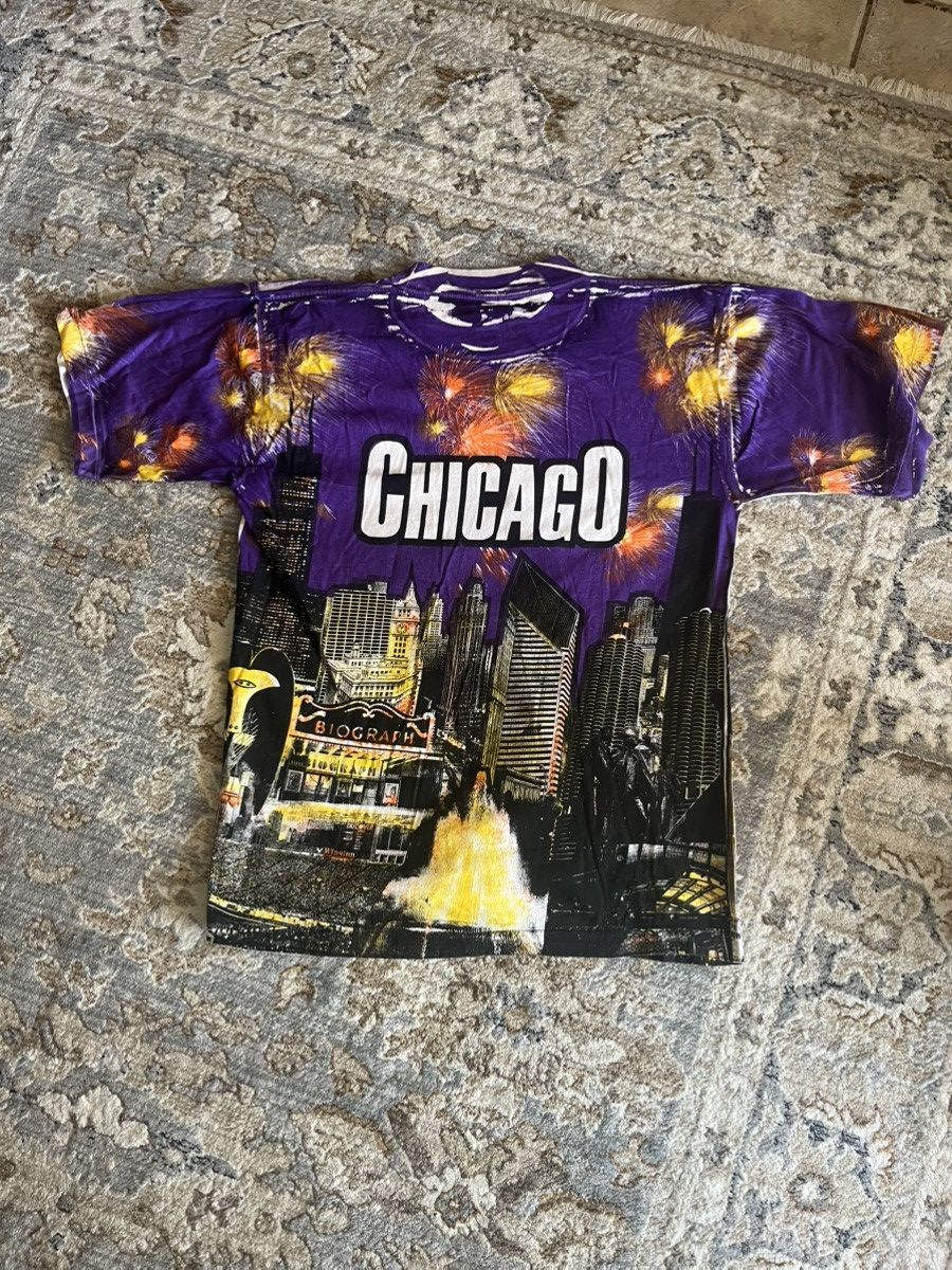 Vintage 90’s Single Stitch Chicago FireWork AOP L Tee Size US L / EU 52-54 / 3 - 7 Thumbnail