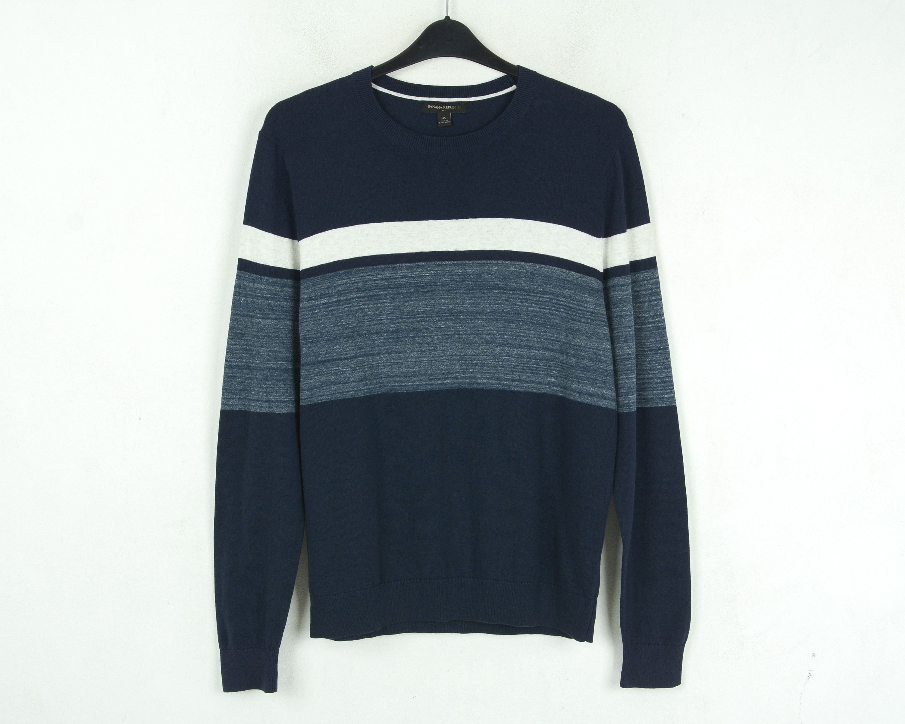 Banana Republic Sweater M Striped Crew Neck Thin Knit Pullover Jumper Casual Size US M / EU 48-50 / 2 - 1 Thumbnail