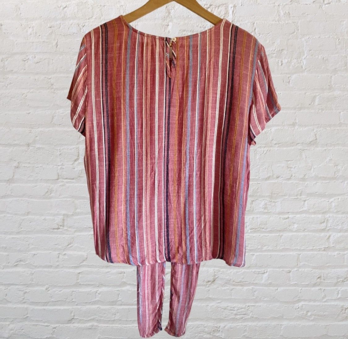 Other THE KIT STRIPED SHORT SLEEVE TIE KNOT TOP BLOUSE Size L / US 10 / IT 46 - 9 Thumbnail