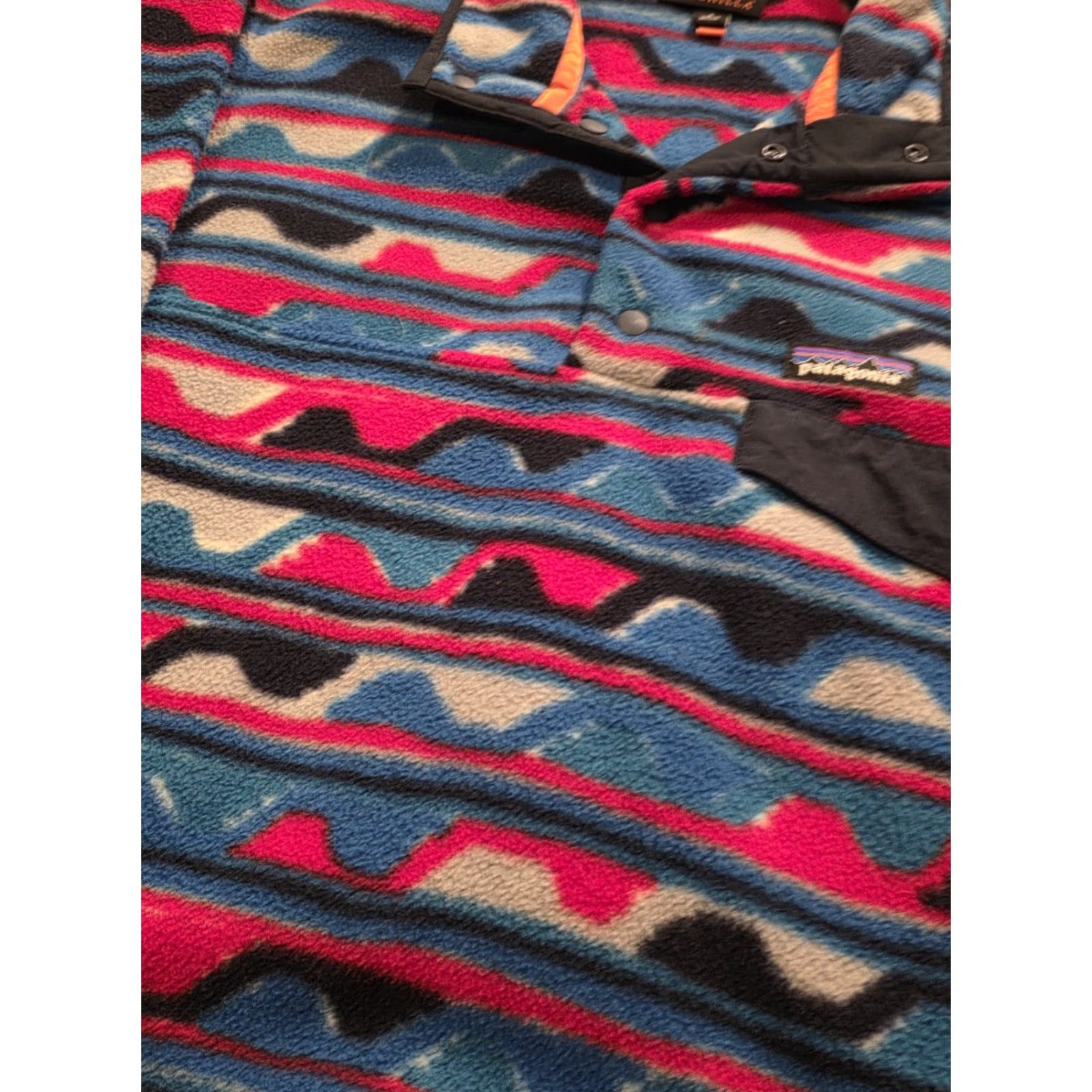Patagonia PATAGONIA Synchilla Snap T Blue Delta Waves Pullover Fleece Jacket Men S Small Blue Geometric Aztec Promo Size US S / EU 44-46 / 1 - 3 Thumbnail