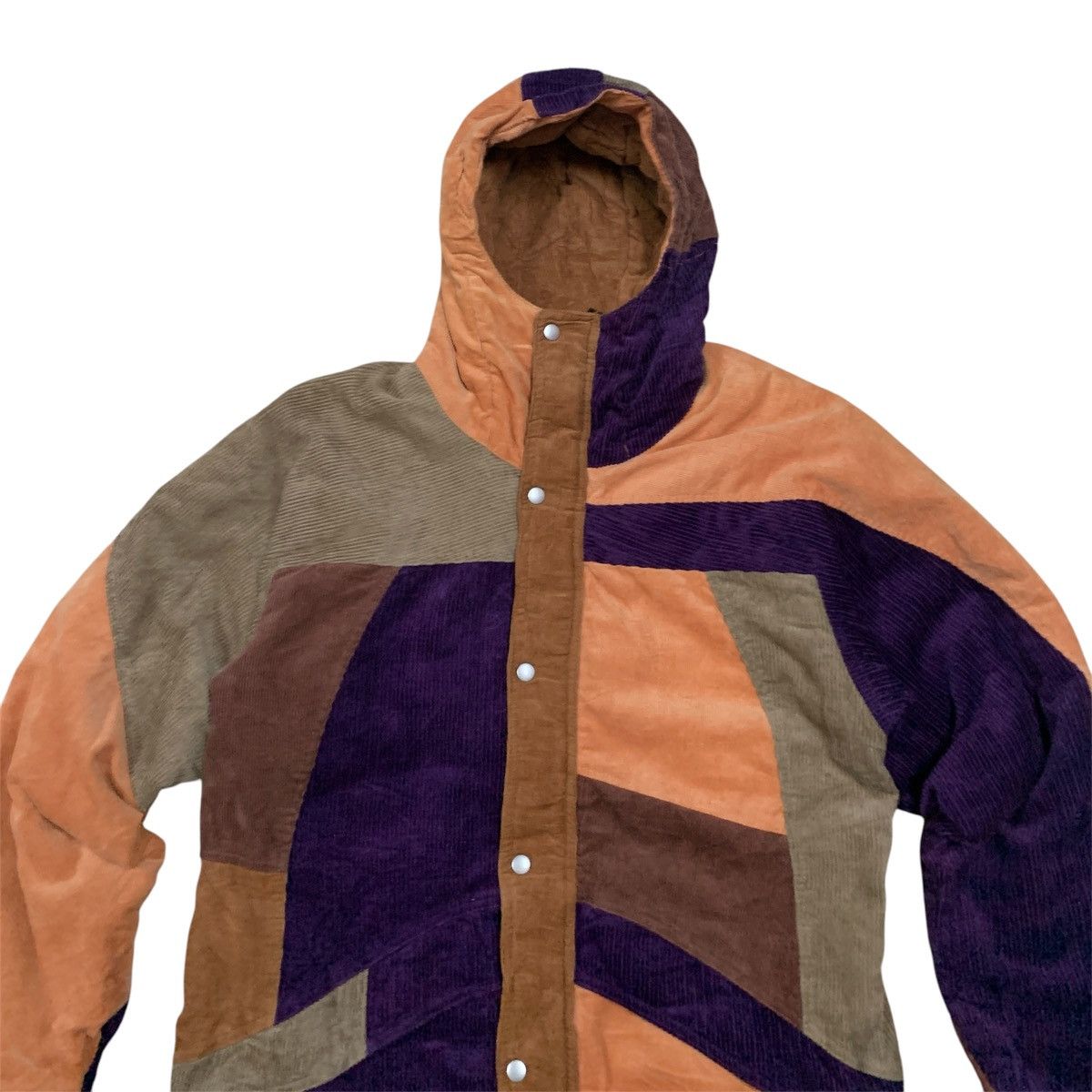 Japanese Brand Vtg Phatee Wear Thermolite Patchwork Cord Puffer Jacket Size US L / EU 52-54 / 3 - 2 Thumbnail
