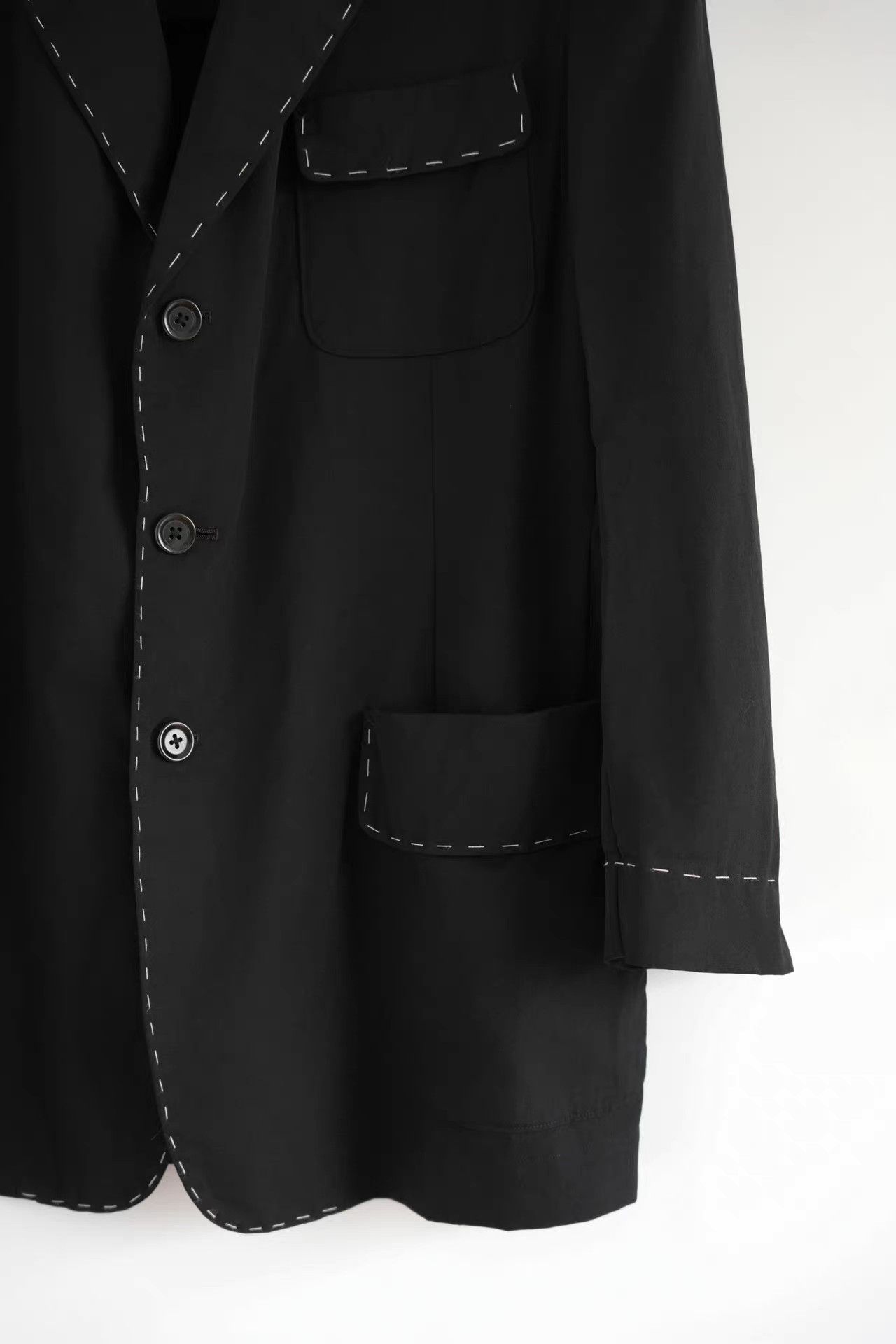 Yohji Yamamoto Yohji Yamamoto 03aw Hand-Stitched Visible Stitch Blazer K4 Size US L / EU 52-54 / 3 - 4 Thumbnail