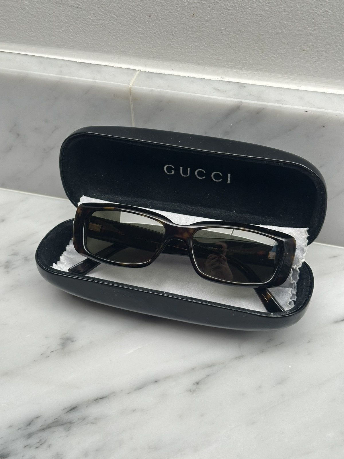 小物 GUCCI sunglasses Geometric frame sunglasses in tortoiseshell | GUCCI® US