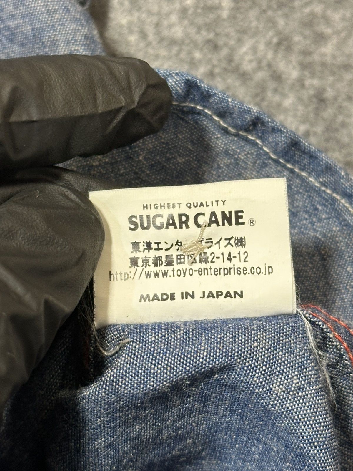 Sugar Cane Sugar Cane navy indigo chambray short-sleeve work shirt Size US S / EU 44-46 / 1 - 10 Thumbnail