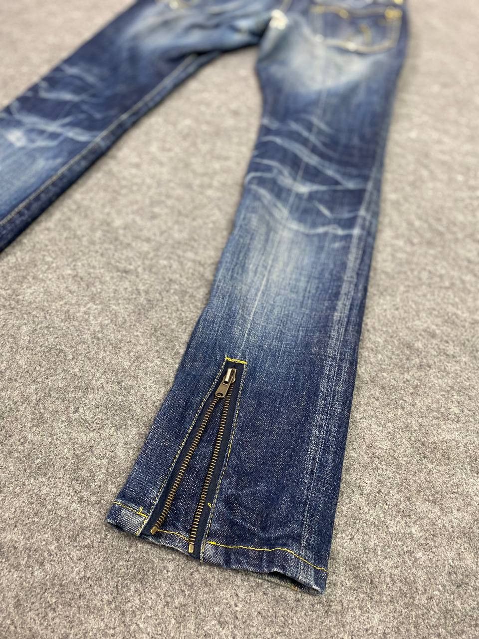 Japanese Brand rico jeans riri zipper distressed rework bondage denim Size 32" / US 10 / IT 46 - 6 Thumbnail
