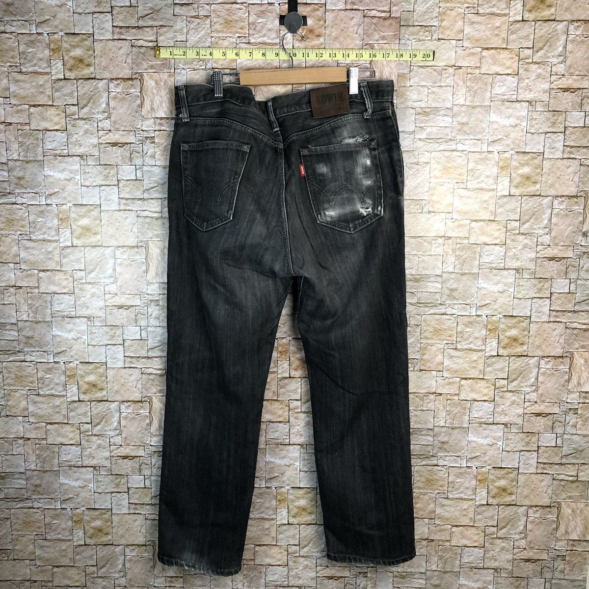 Edwin Edwin Black Denim vintage ripped distressed Pants #7598 Size US 34 / EU 50 - 12 Thumbnail