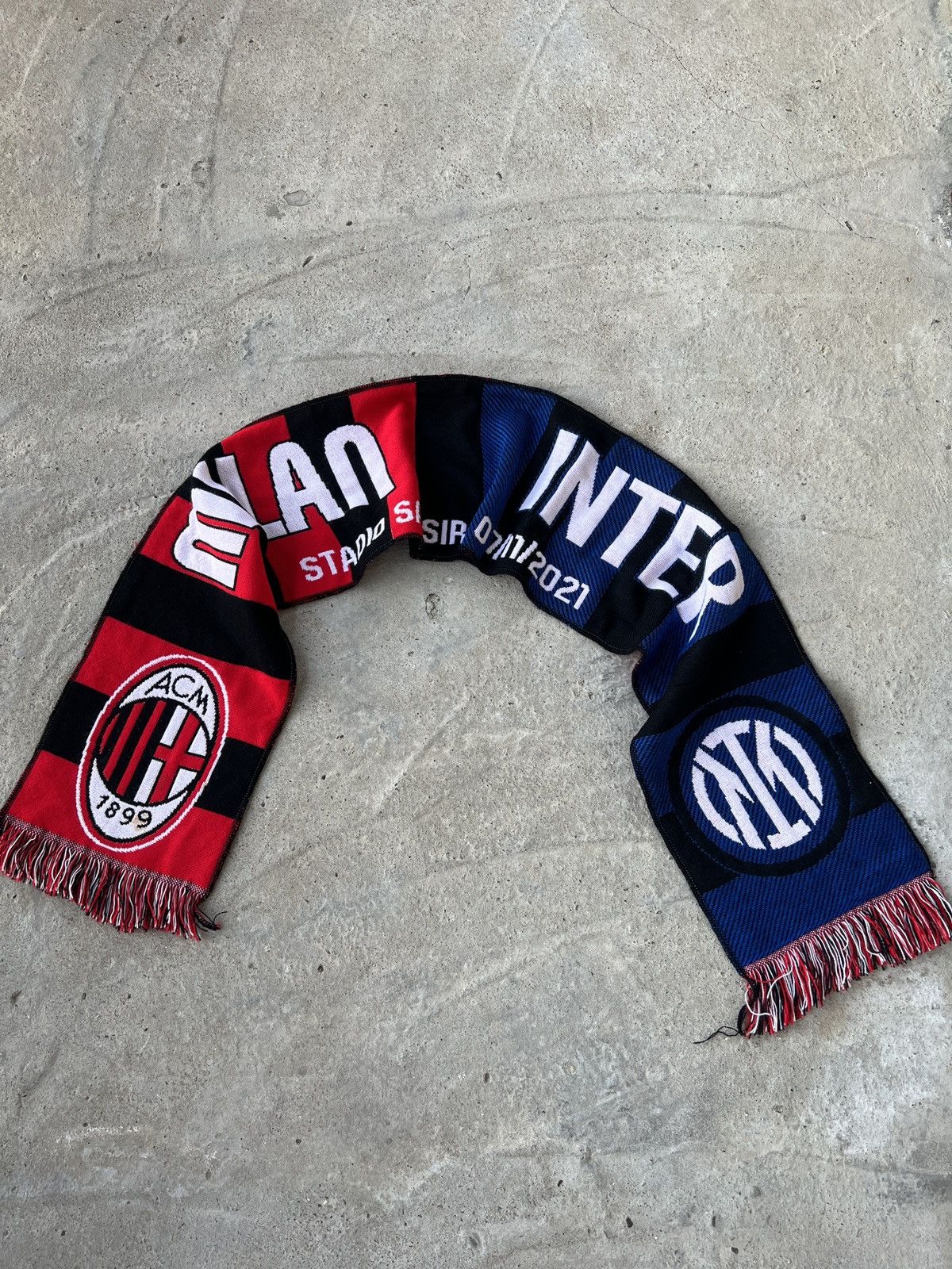 Other AC Milan X Internazionale FC Scarf Size ONE SIZE - 1 Thumbnail