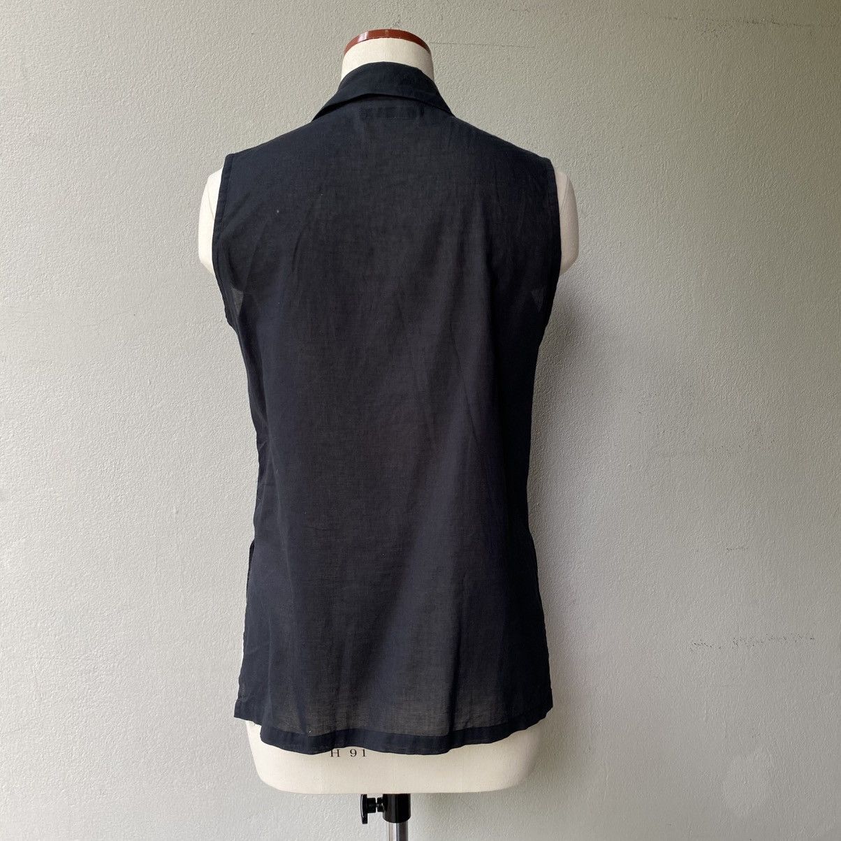 Yohji Yamamoto WORKSHOP Yohji Yamamoto Black Sleeveless Pocket Shirt Size M / US 6-8 / IT 42-44 - 15 Thumbnail