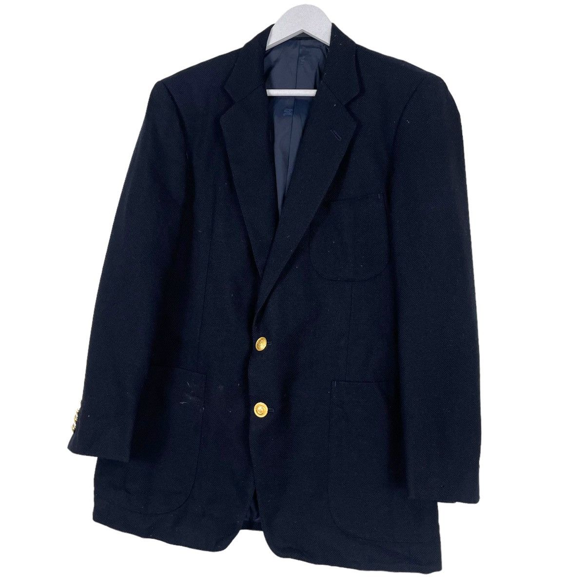 Burberry × Vintage 💥BURBERRYS LINEN BUTTON VINTAGE JACKET Size US L / EU 52-54 / 3 - 2 Thumbnail