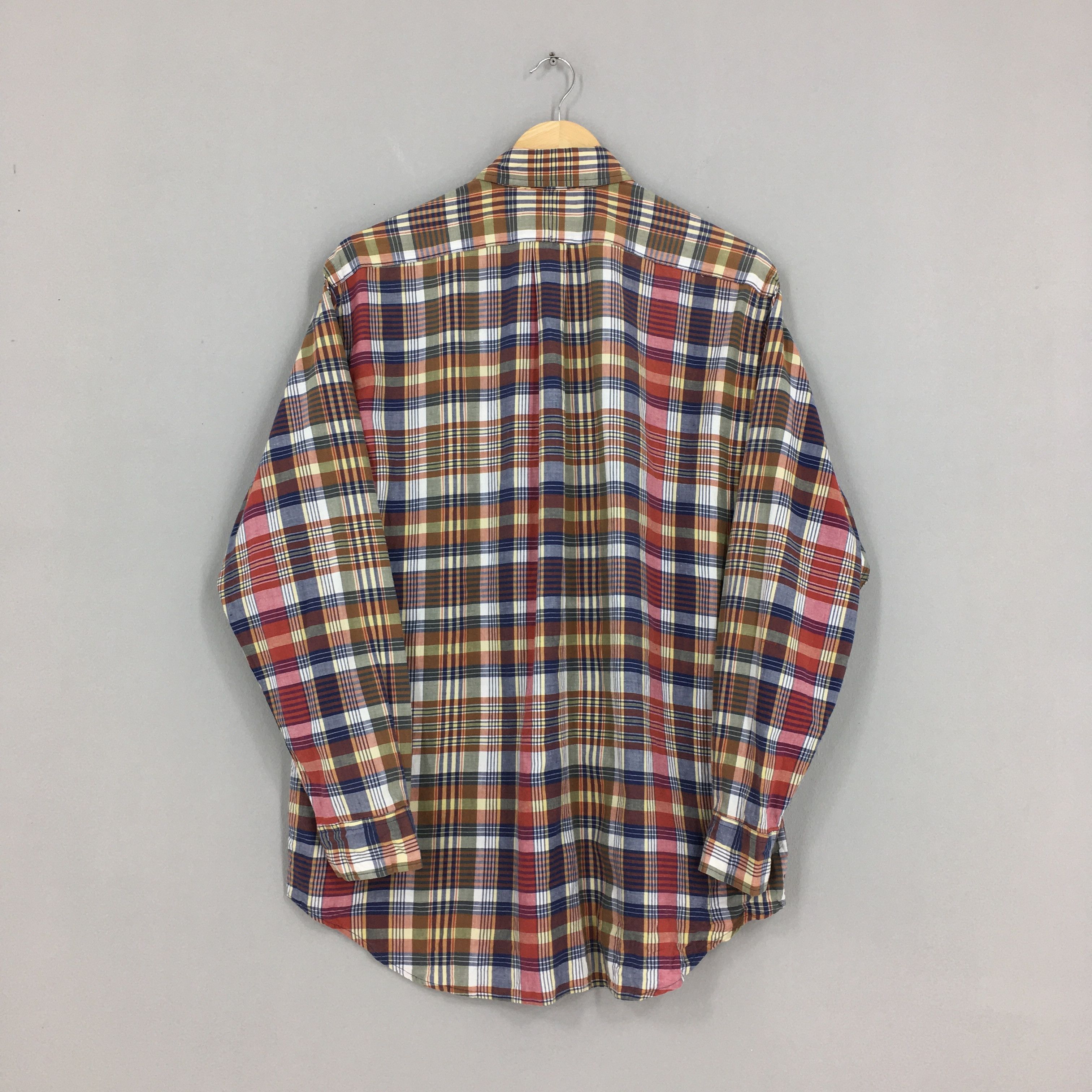 Polo Ralph Lauren × Ralph Lauren × Vintage Vintage 90's Polo Ralph Lauren Checkered Shirt Large Size US S / EU 44-46 / 1 - 7 Thumbnail