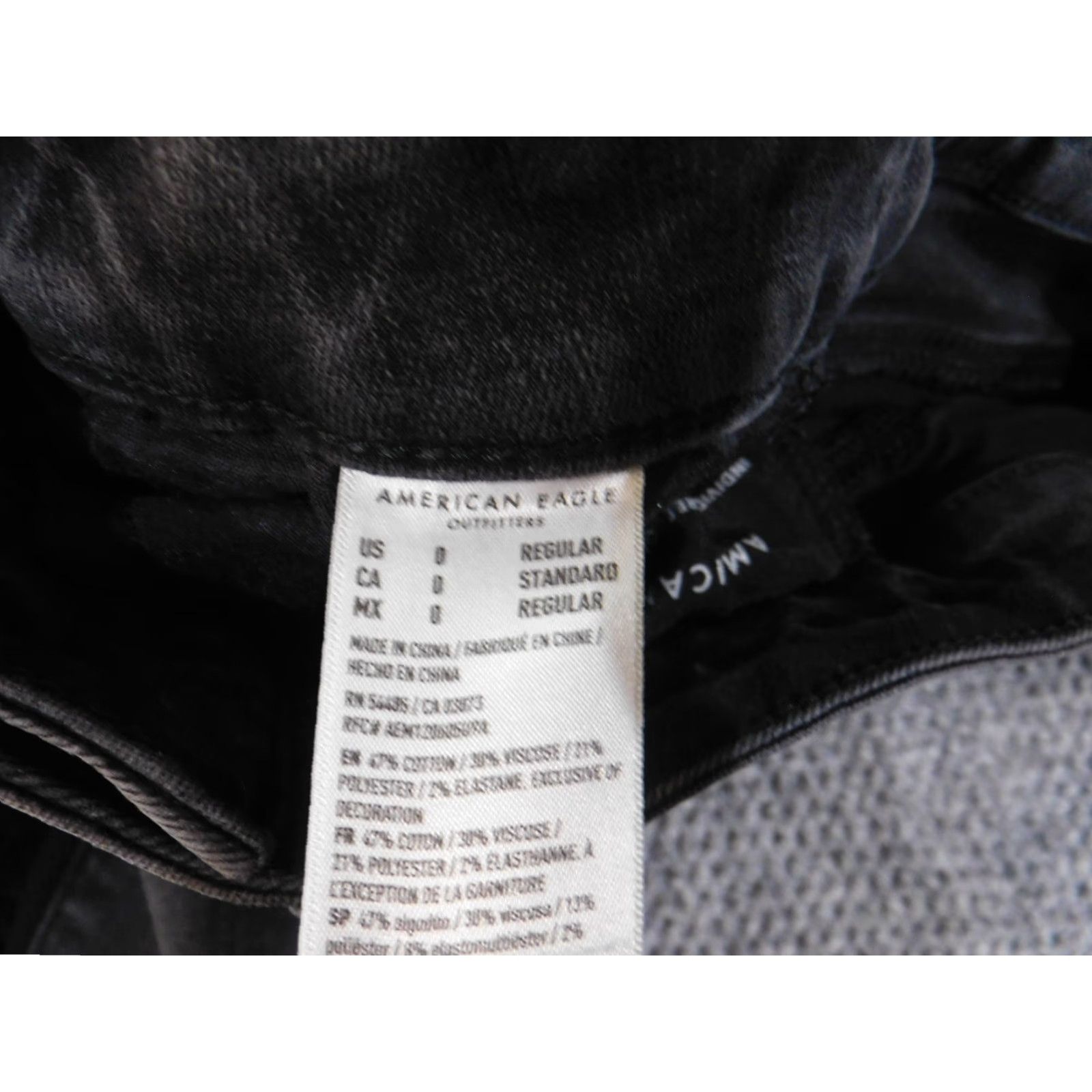American Eagle Outfitters American Eagle Outfitters Jeans Womens Size 0 Black High Rise Jegging Denim Stretch Size 40" / US 18 - 7 Thumbnail