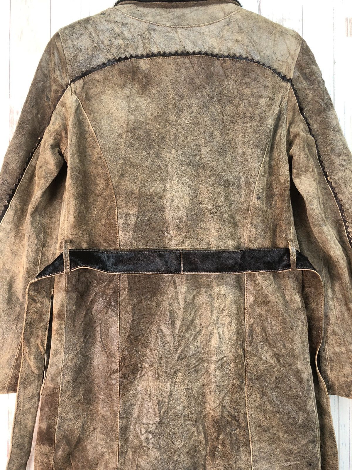 Genuine Leather × Vintage Vintage Pianca Leather Long Jacket Size S / US 4 / IT 40 - 11 Thumbnail