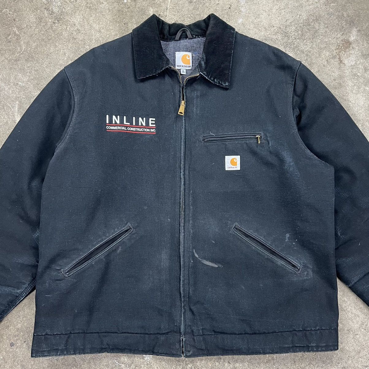 Carhartt × Vintage Black Carhartt Detroit Jacket Size US XL / EU 56 / 4 - 2 Thumbnail