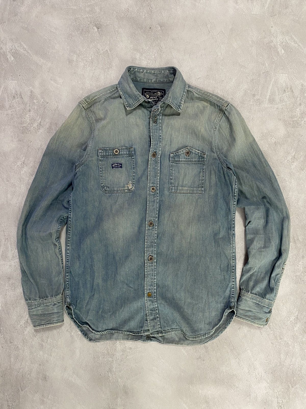 Diesel ⛽️ Vintage Shirt Button Up DIESEL JEANS RETRO Size US M / EU 48-50 / 2 - 1 Thumbnail