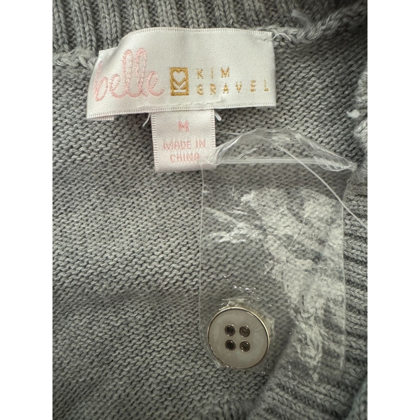Other Belle by Kim GravelFuzzy Heart Cardigan Heather Gray Medium Size M / US 6-8 / IT 42-44 - 12 Thumbnail