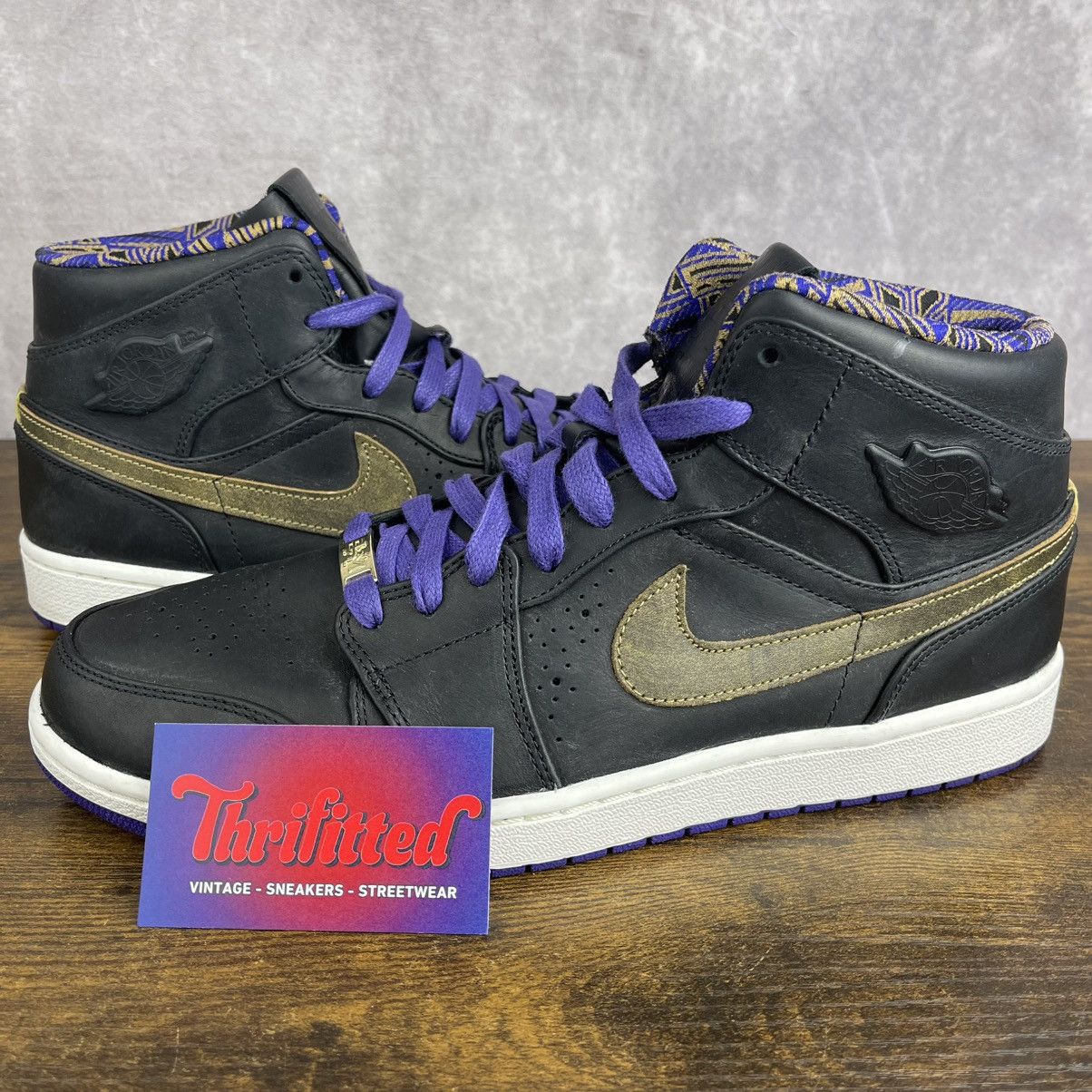 Jordan Brand Air Jordan 1 Noveau Mid BHM 629151-009 Black Men’s Sneakers Size US 12.5 / EU 45-46 - 1 Thumbnail