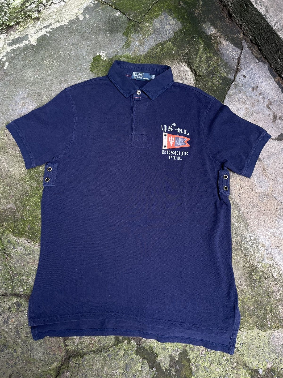 Polo Ralph Lauren Vintage Polo Ralph Lauren P-32 Rugby T-Shirt Y2K Blue RARE Size US L / EU 52-54 / 3 - 2 Thumbnail