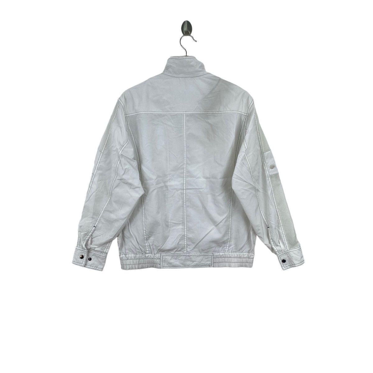 ALAIN DELON ALAIN DELON Multi Pockets Motorcycle Jeans White Jacket Size US S / EU 44-46 / 1 - 2 Thumbnail
