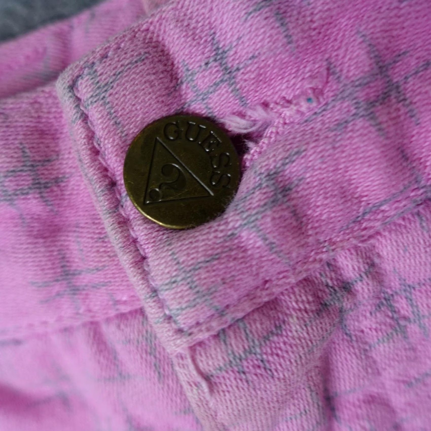 Guess VINTAGE GUESS Jeans Womens 30 Pink High Rise Tapered Made USA 80s Cross Slim Ankle Pockets Size 30" / US 8 / IT 44 - 3 Thumbnail