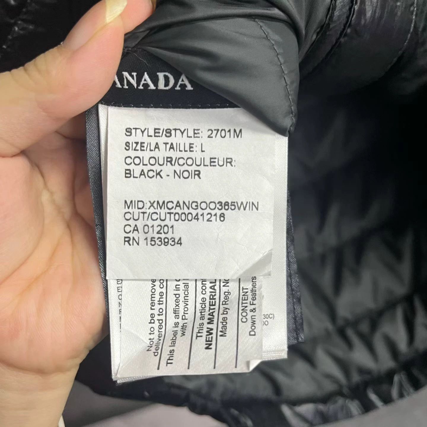 Canada Goose black high-quality long sleeve down jacket Size US L / EU 52-54 / 3 - 3 Thumbnail