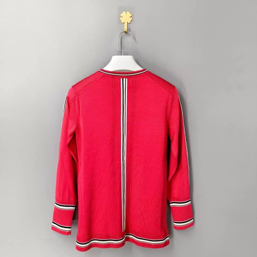 Louis Vuitton LOUIS VUITTON Prep Stripe Silk Knit Women's Red XS Size XS / US 0-2 / IT 36-38 - 2 Thumbnail