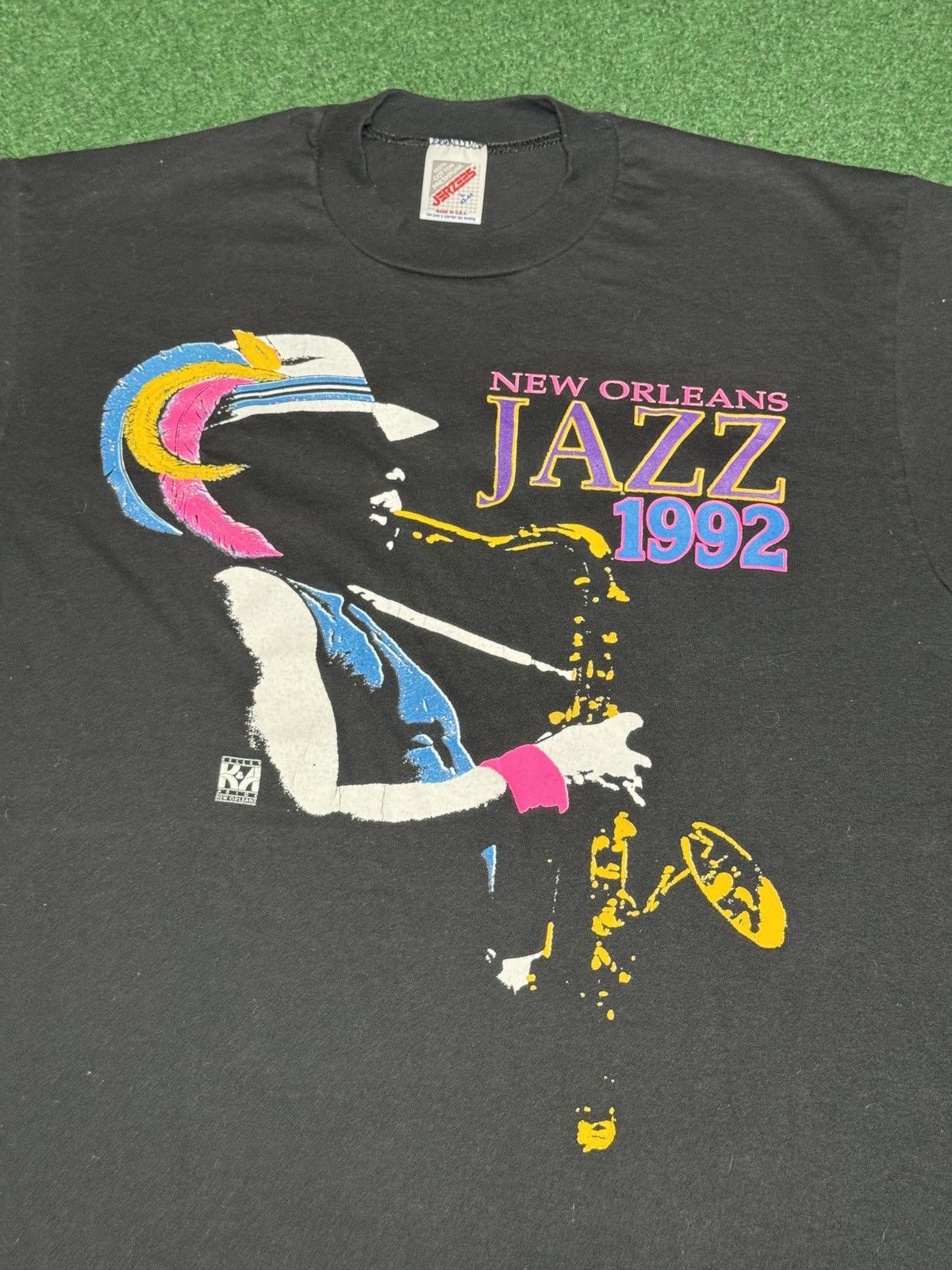 Vintage Vintage 90s New Orleans Jazz Retro Saxophone Music T Shirt Size US M / EU 48-50 / 2 - 2 Thumbnail