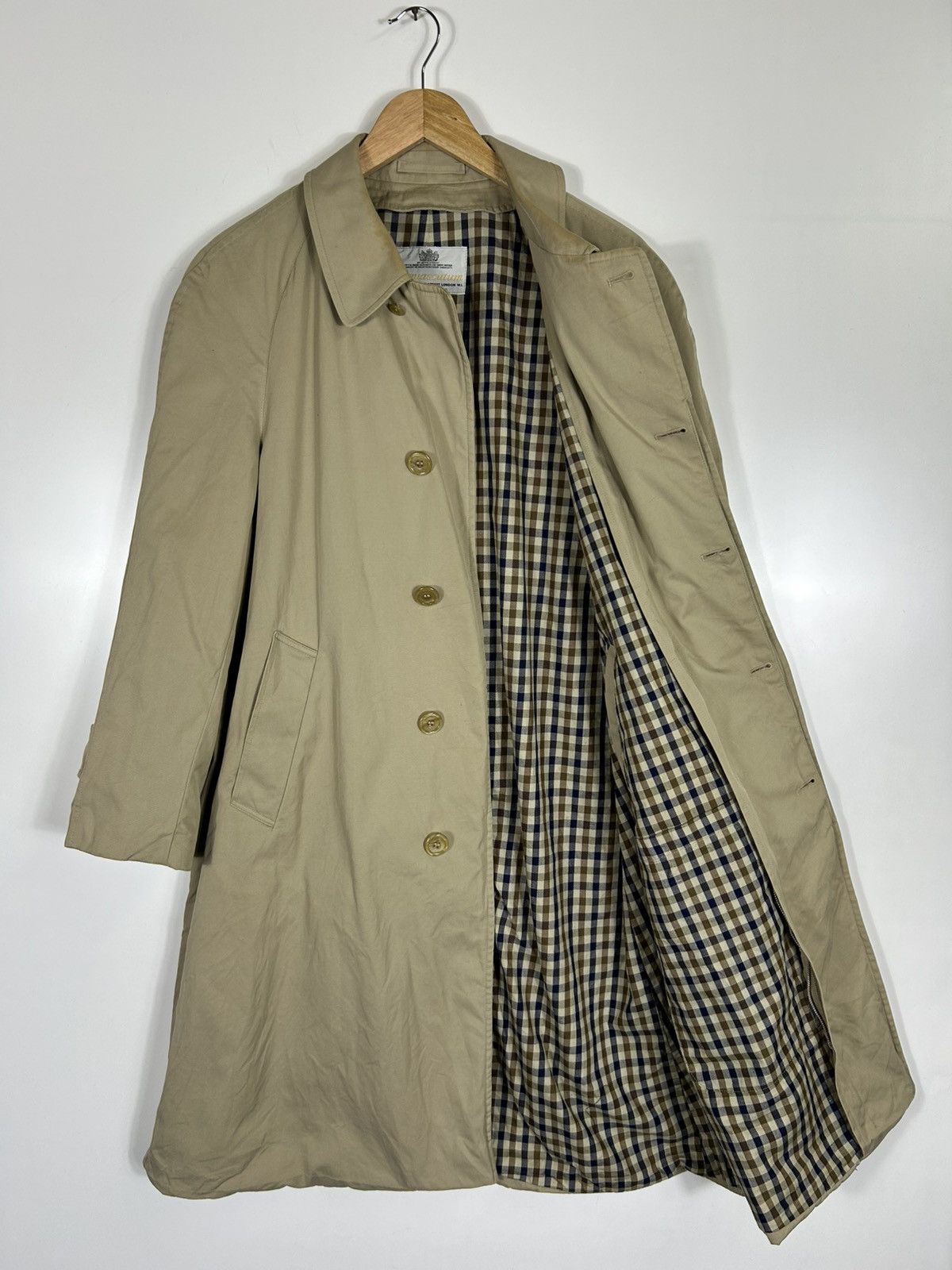 Aquascutum ⚡️Vintage Aquascutum Khakis Button Long Coat Jacket Size US M / EU 48-50 / 2 - 1 Thumbnail