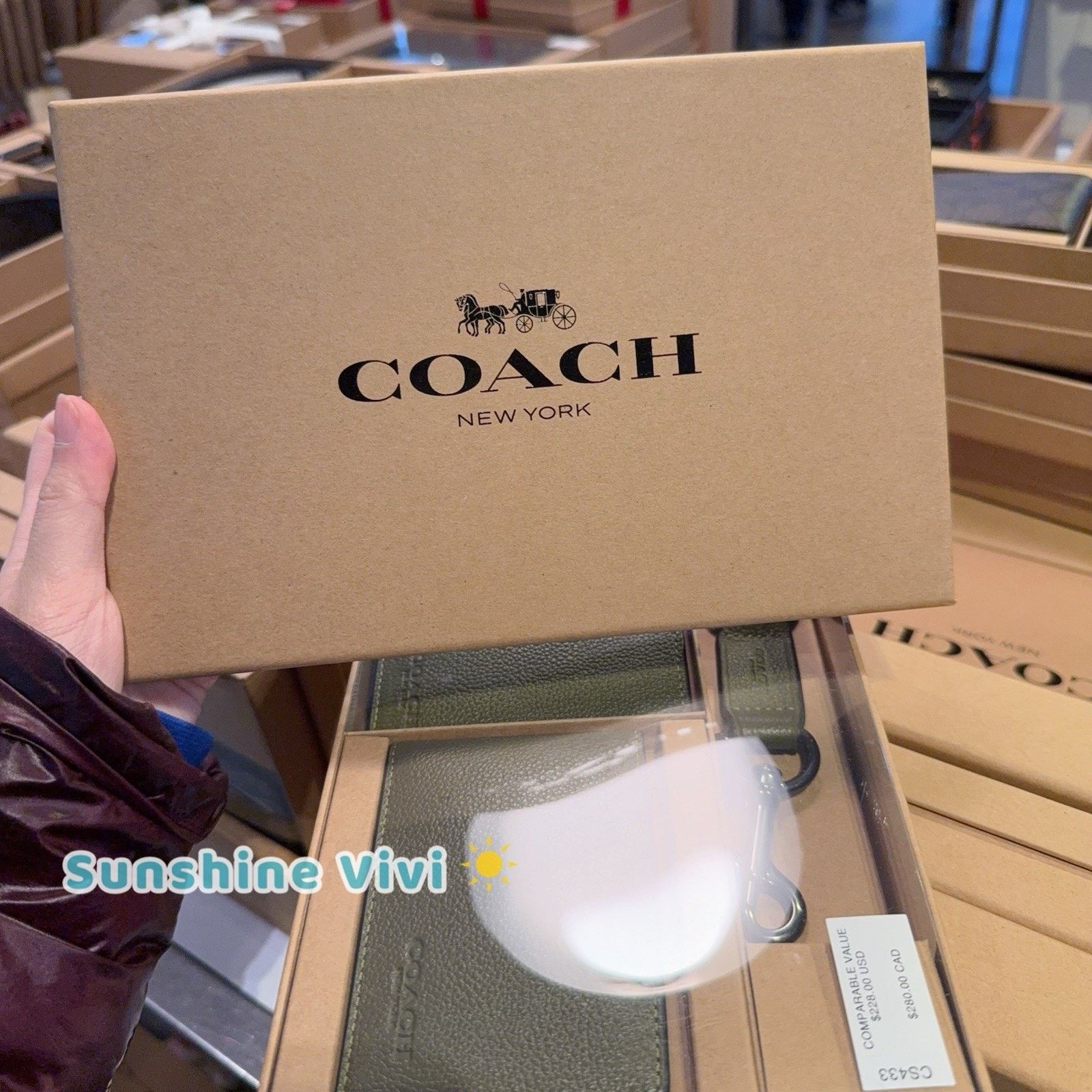 Coach NWT Coach In 1 Bifold Wallet Set With Key Fob Leather CS433 Size ONE SIZE - 6 Thumbnail