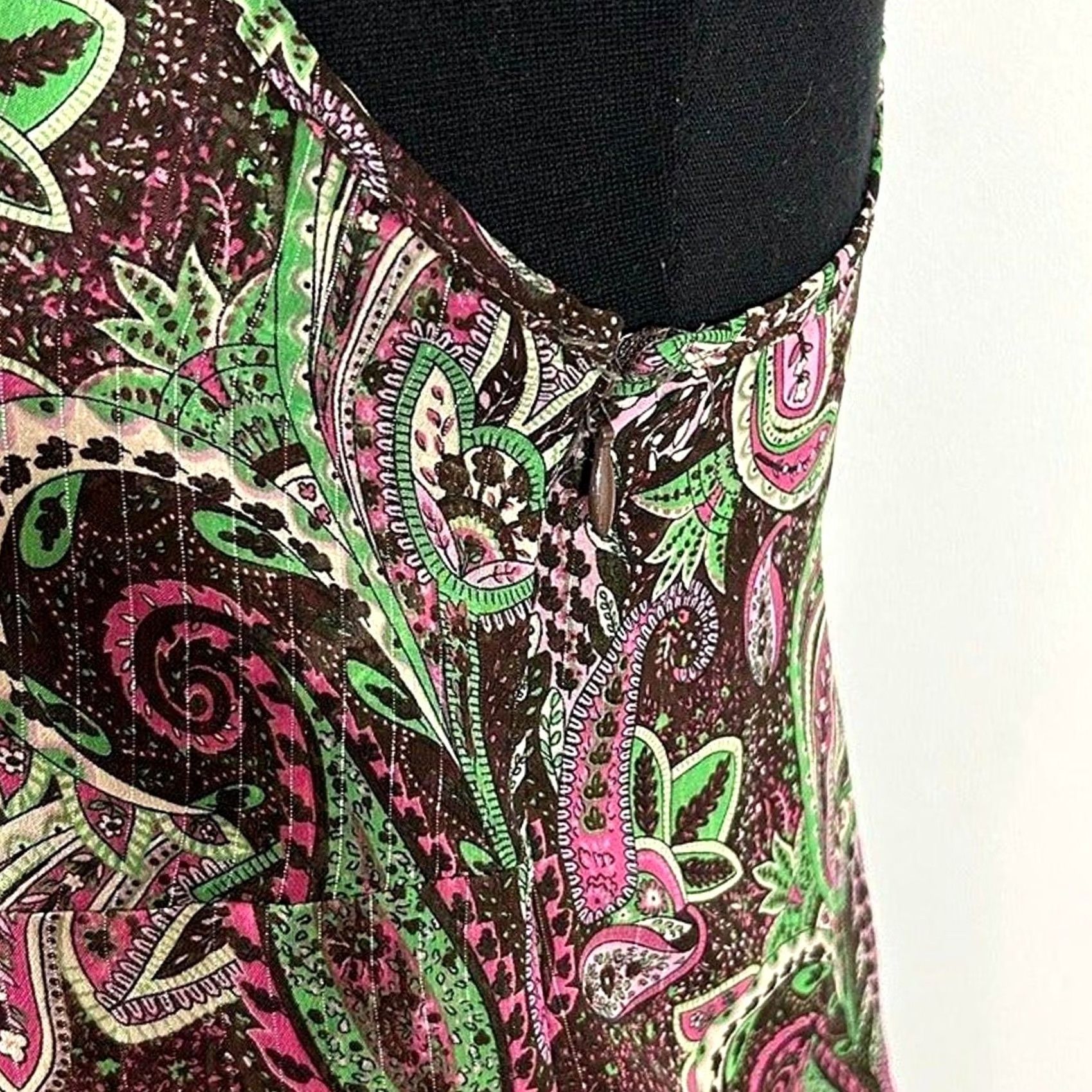 Vintage VINTAGE Y2K Paisley Tiered Blouse Womens Medium Blouse Red, Paisley Style, 2000s Boho Womens M Size M / US 6-8 / IT 42-44 - 4 Thumbnail